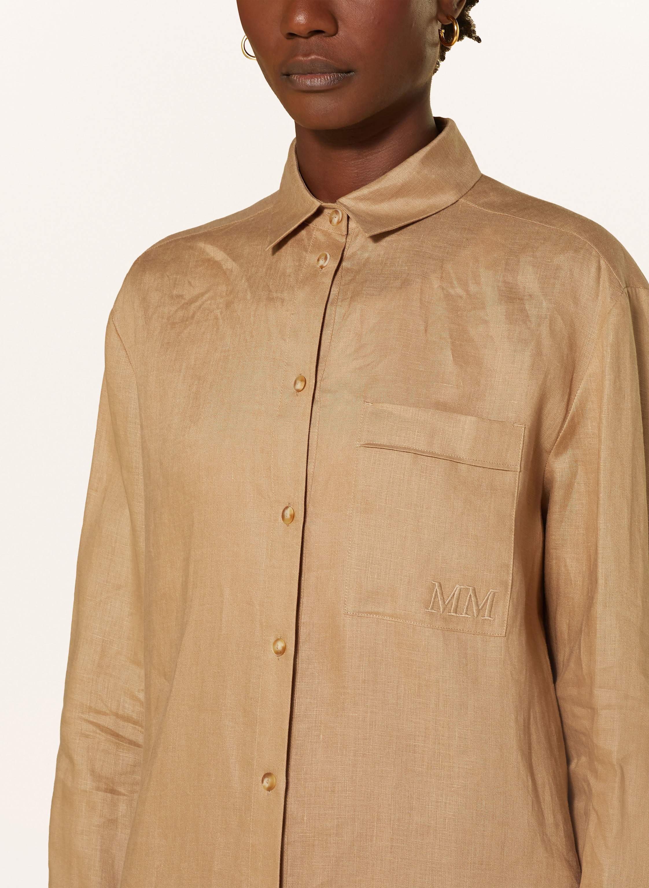 Thumbnail - Mm Hemdbluse Noel Aus Leinen braun