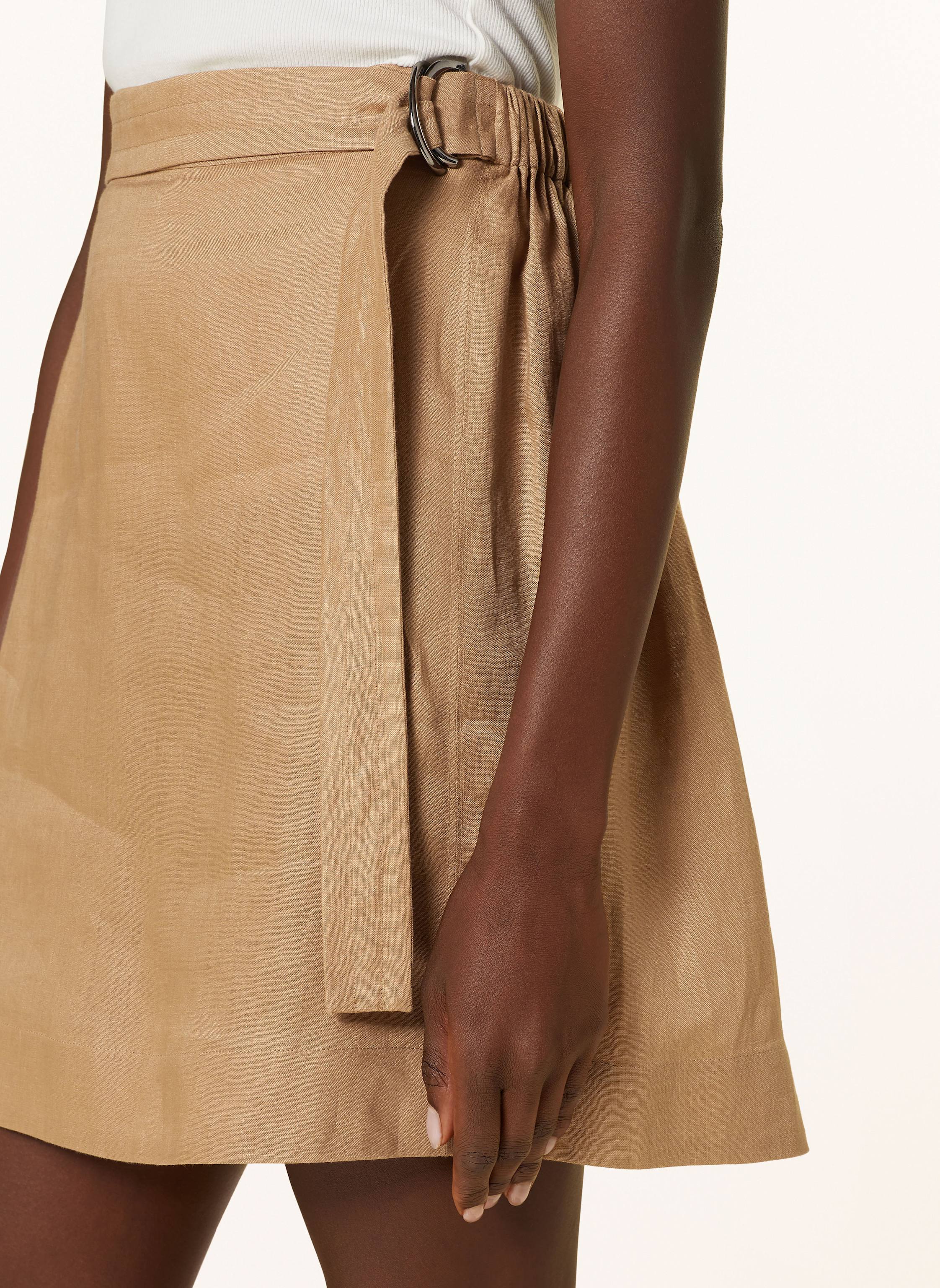 Thumbnail - Mm Leinenrock Scoglio braun