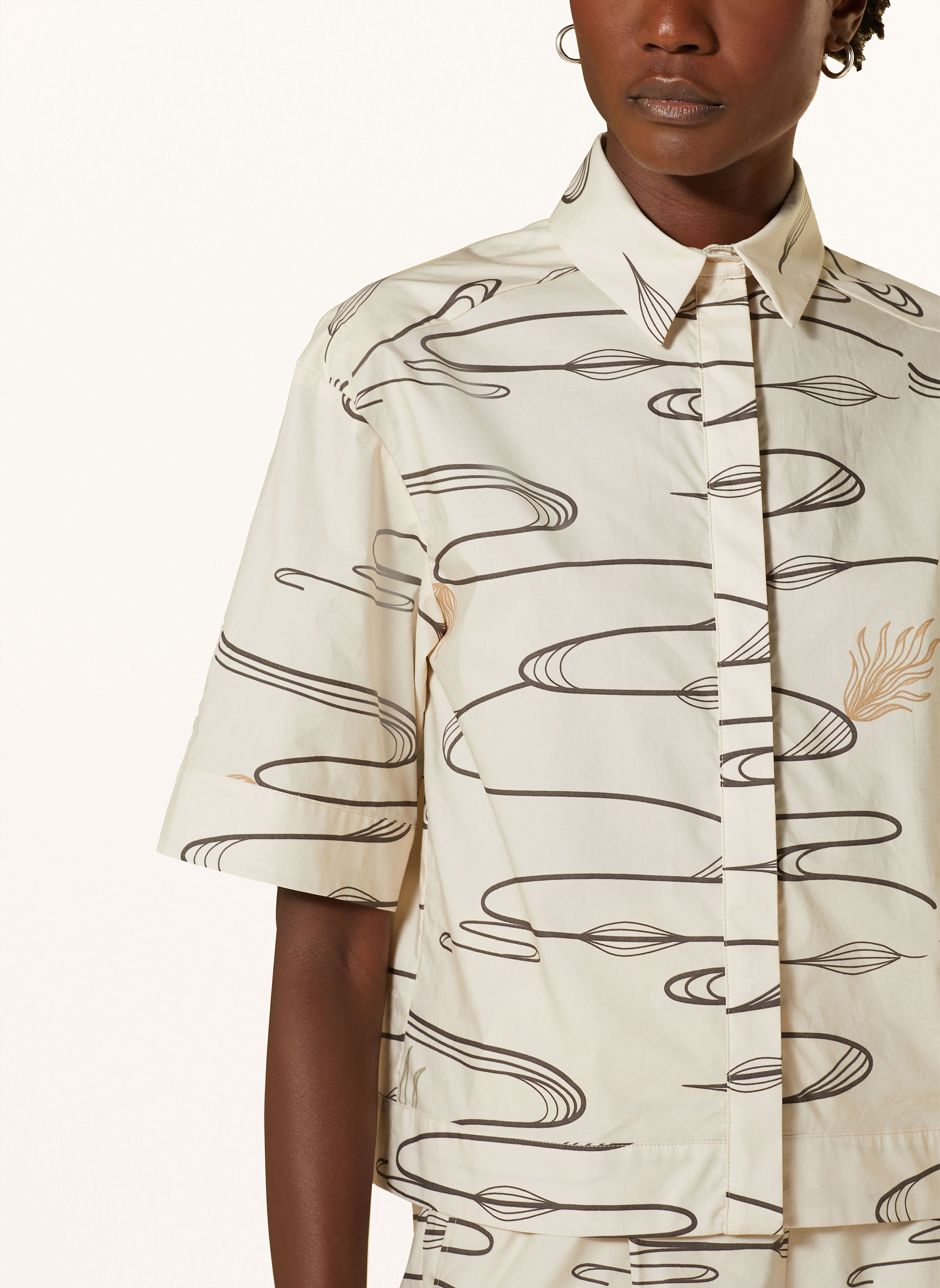 Thumbnail - Mm Cropped-Hemdbluse Jenni beige