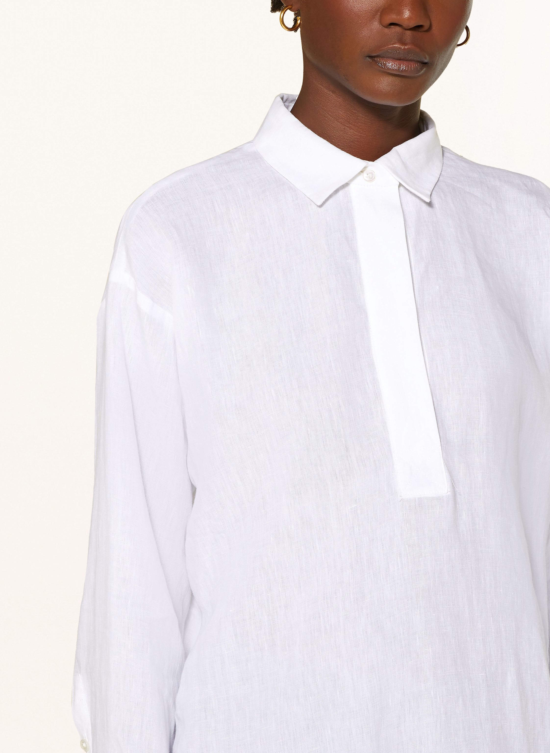 Thumbnail - S Max Mara Oversized-Blusenshirt Varese Aus Leinen weiss