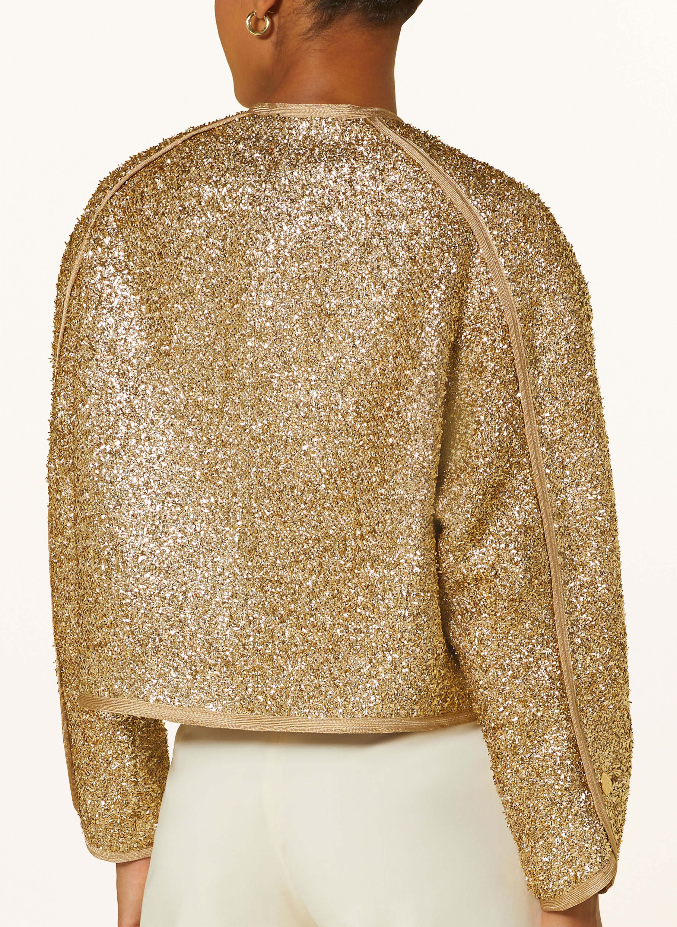 Thumbnail - Nvsco Kastenjacke Mit Glitzergarn gold