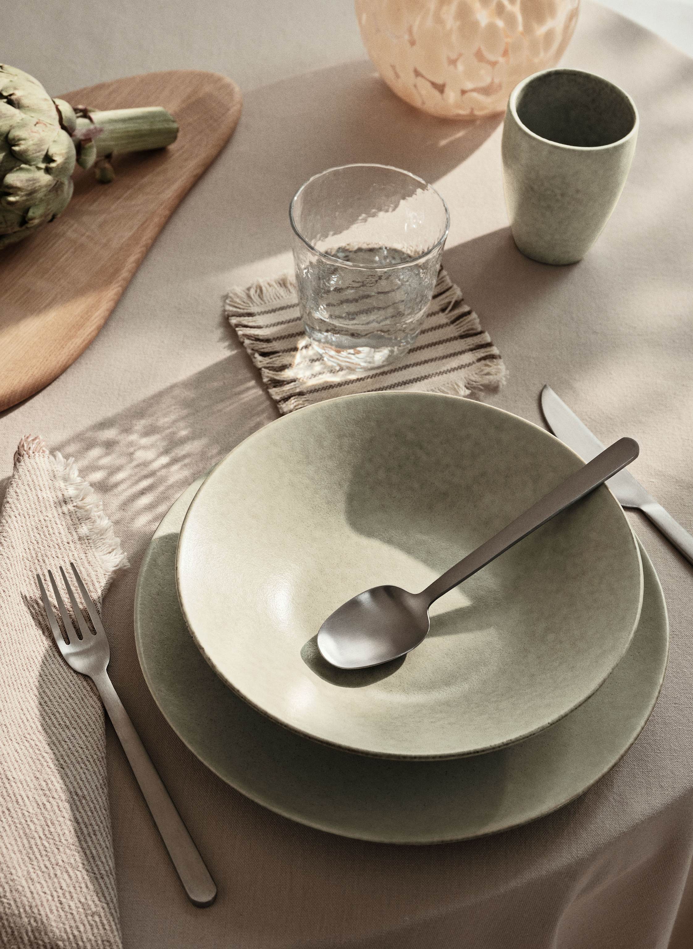 Thumbnail - Broste Copenhagen 4er-Set Speiseteller Nordic Marsh gruen