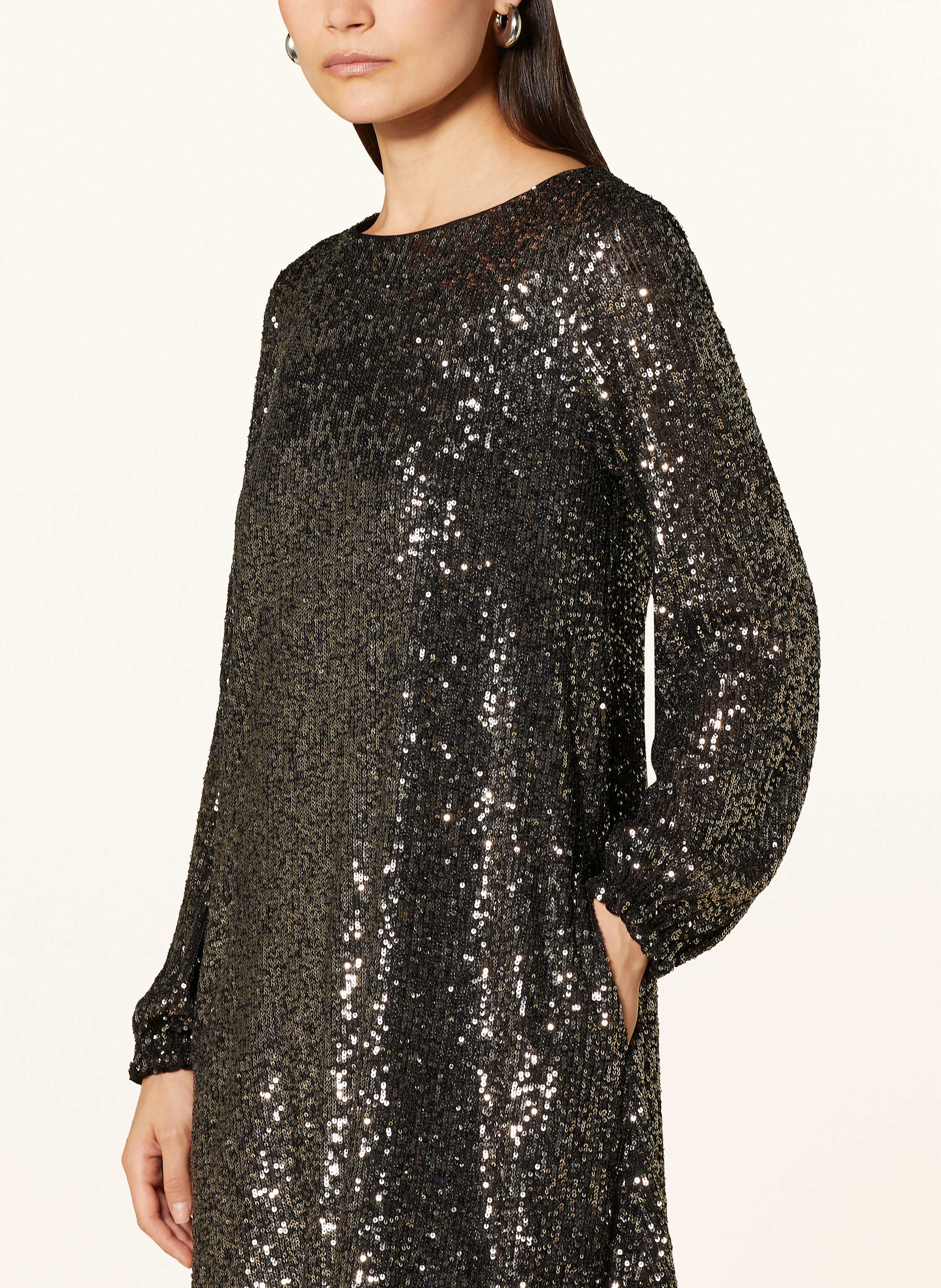 Thumbnail - Mrs & Hugs Cocktailkleid Mit Pailletten silber