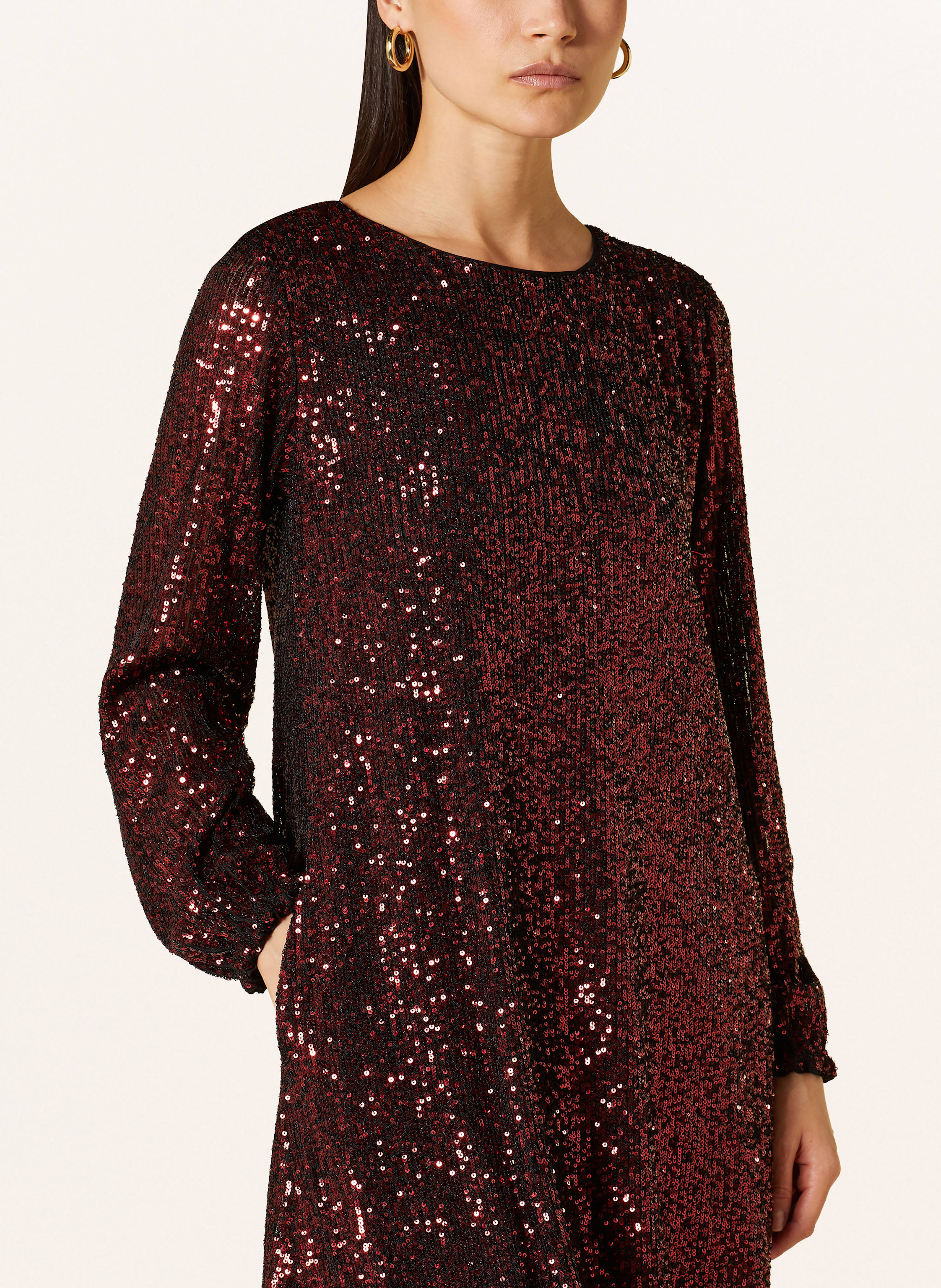 Thumbnail - Mrs & Hugs Cocktailkleid Mit Pailletten rot