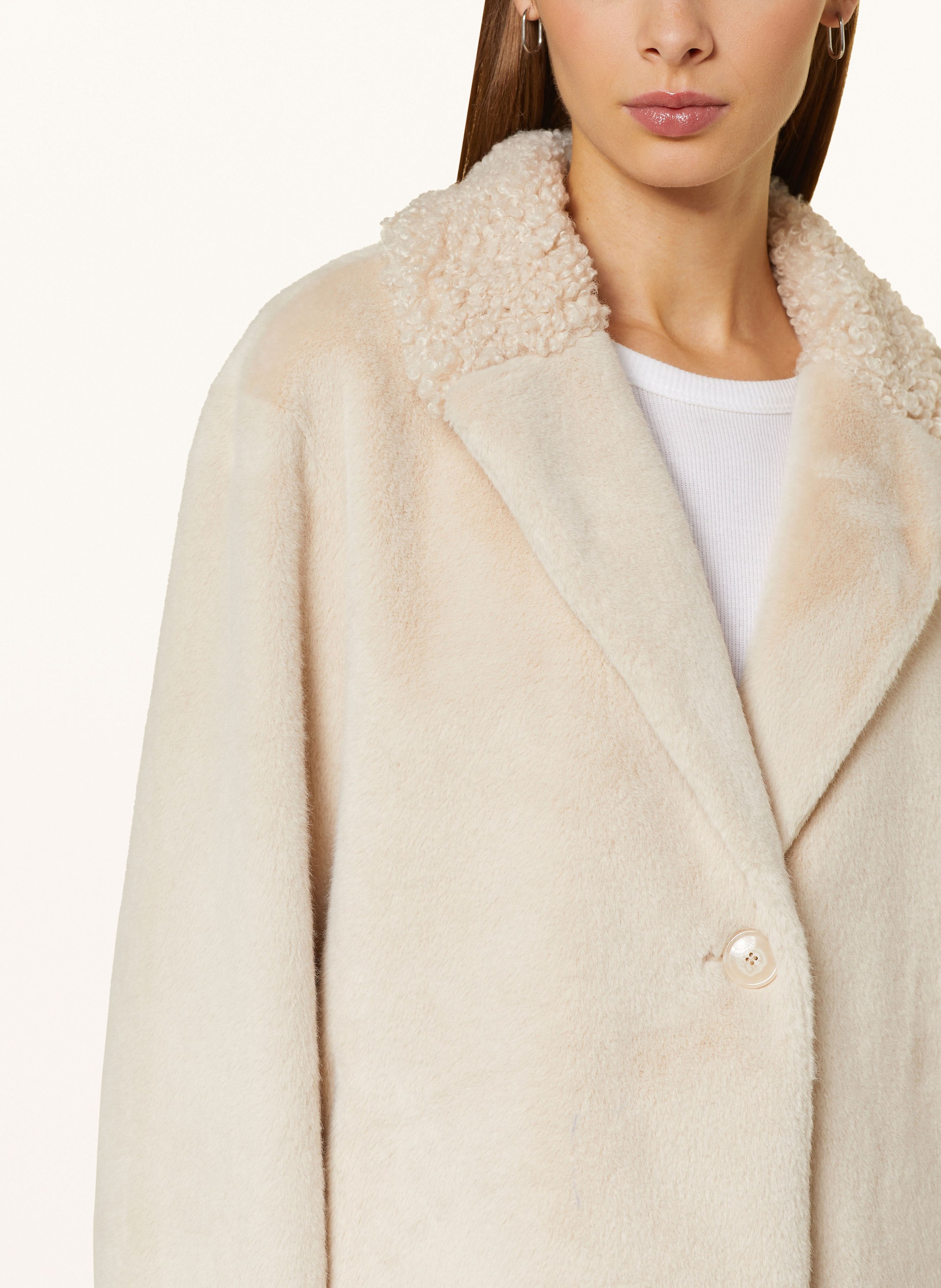Thumbnail - Rich & Royal Kunstfell-Jacke beige