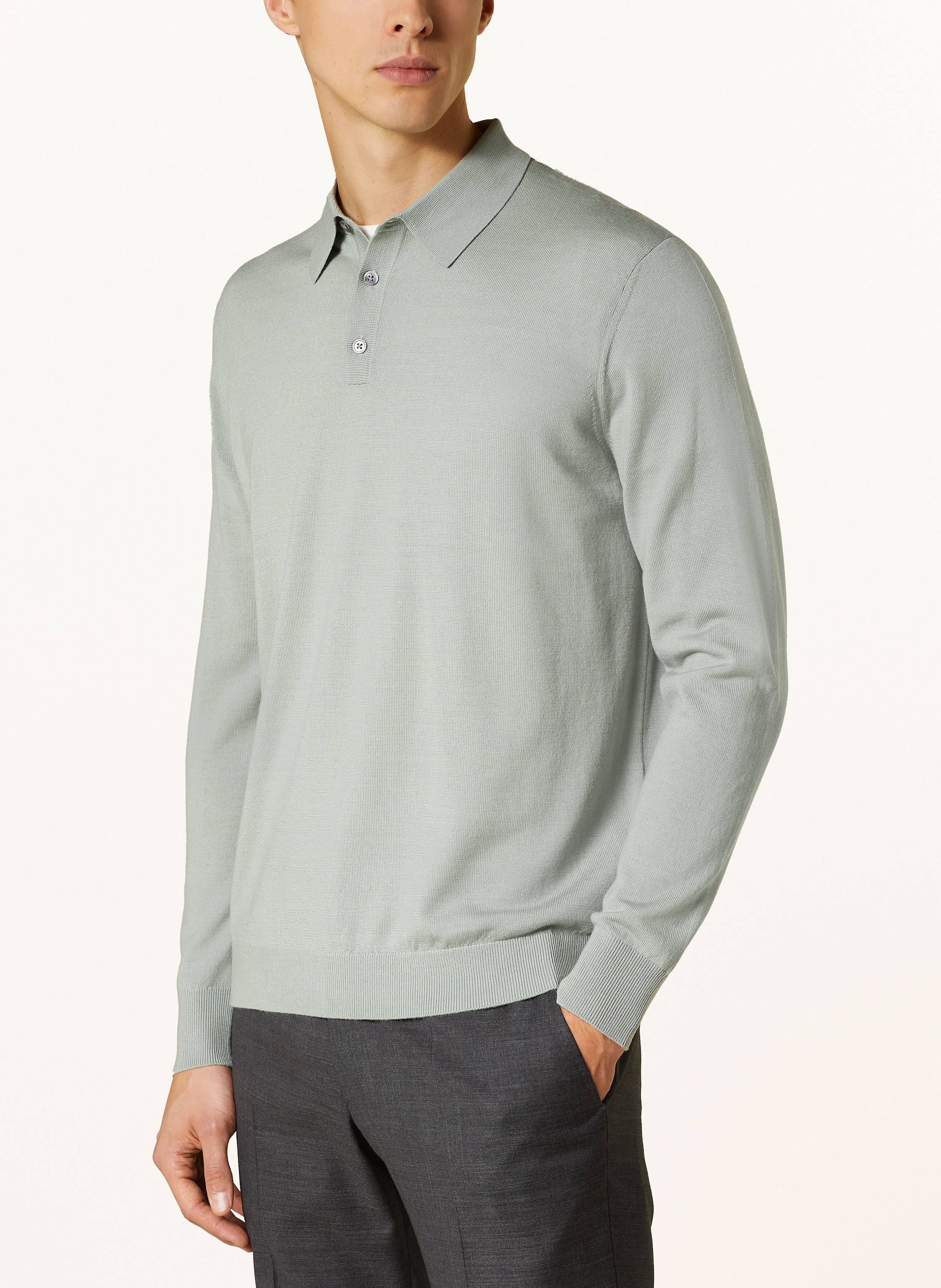 Thumbnail - Strokesman's Strick-Poloshirt gruen