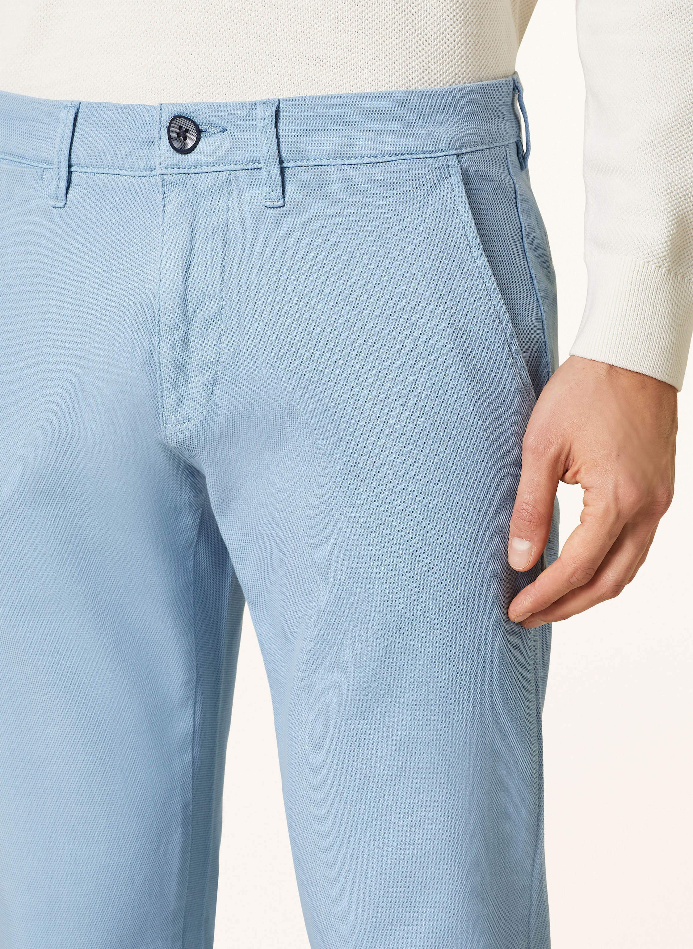 Thumbnail - Strokesman's Piqué-Chino Slim Fit blau