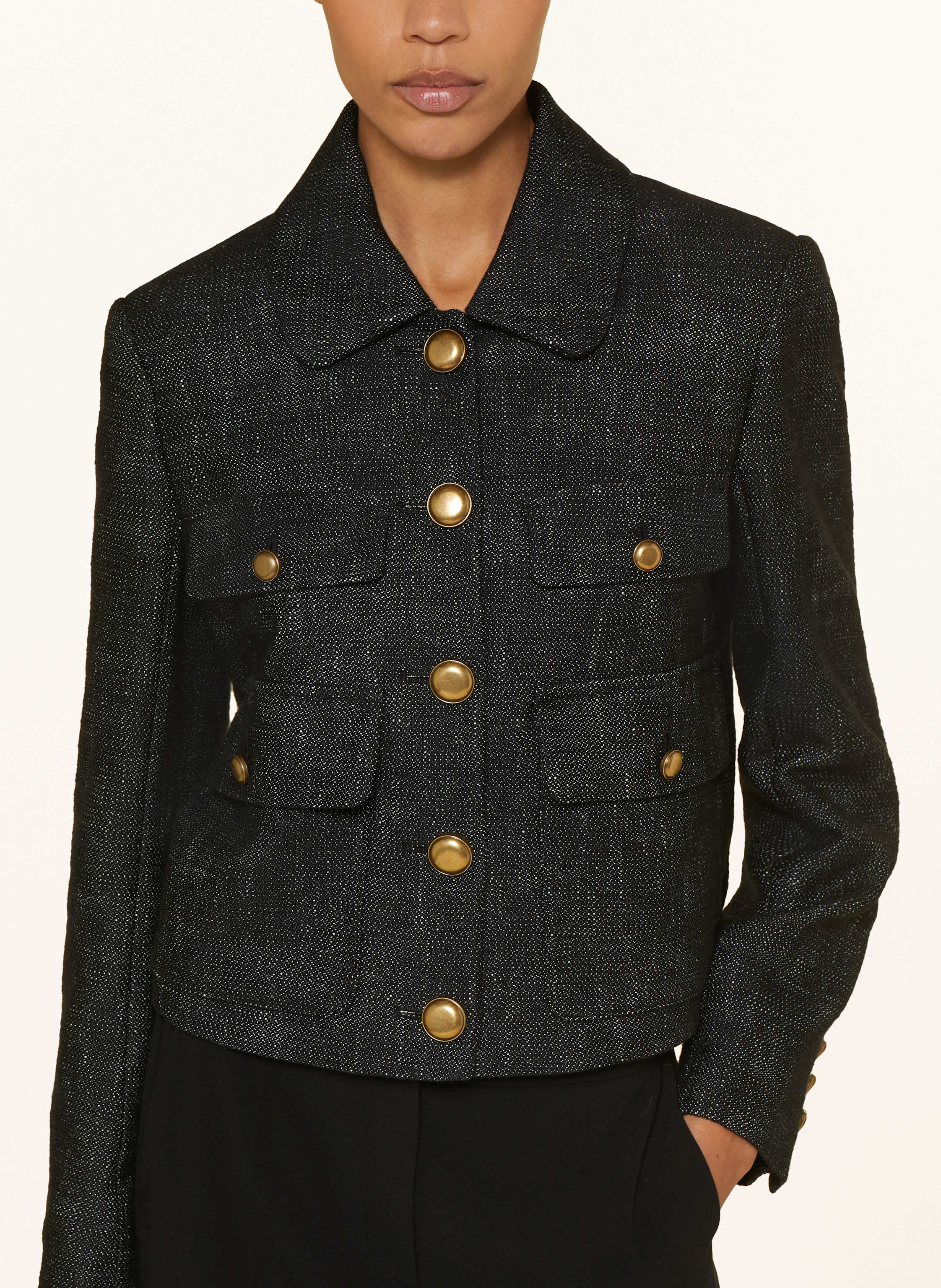 Thumbnail - Luisa Cerano Tweed-Jacke schwarz