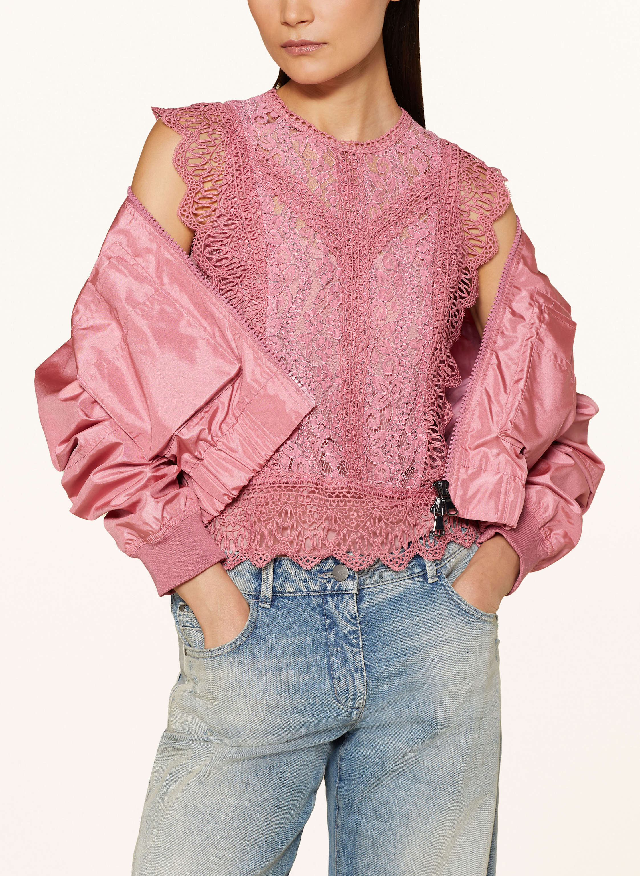 Thumbnail - Luisa Cerano Cropped-Blouson pink