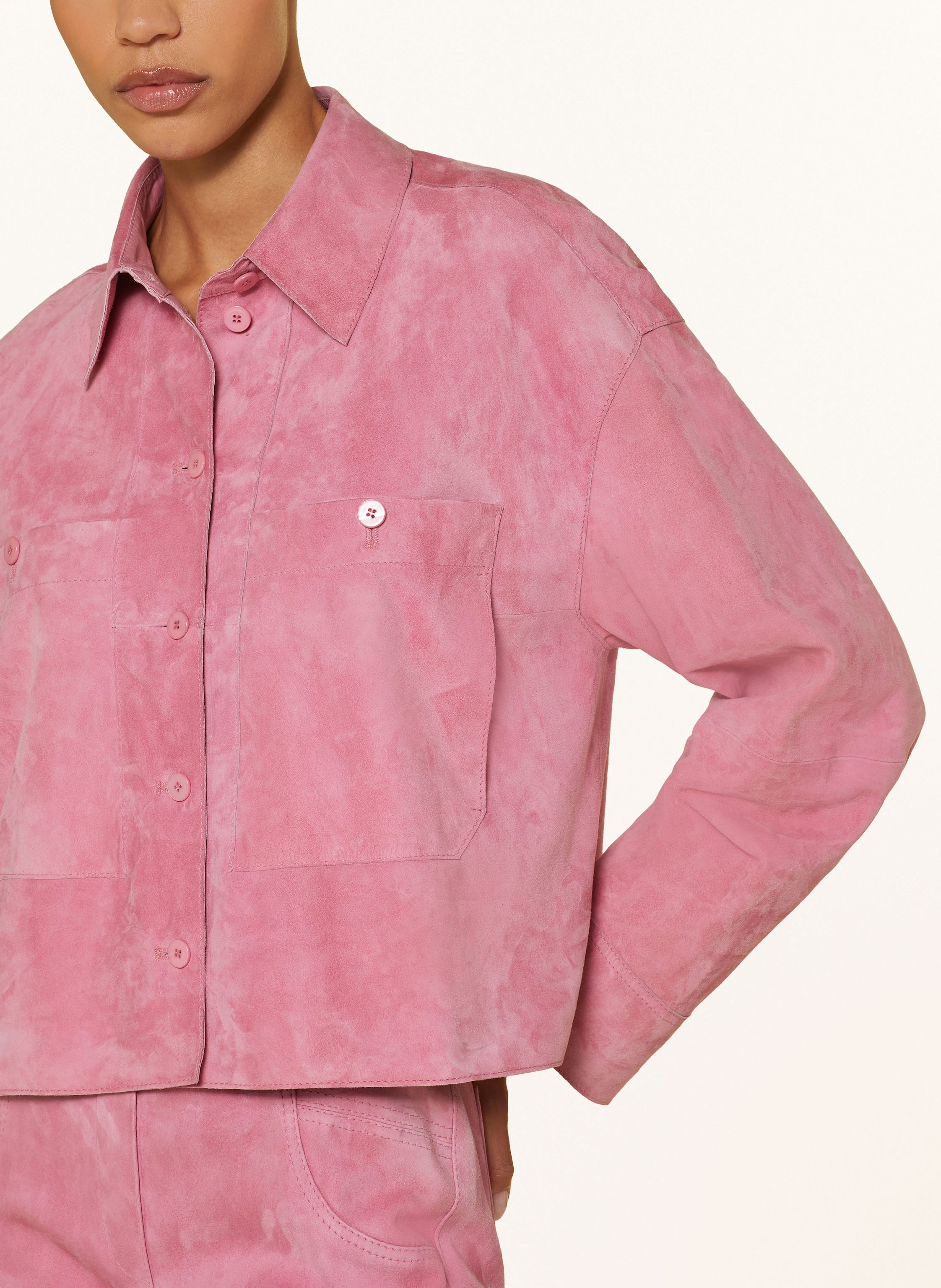 Thumbnail - Luisa Cerano Lederjacke rosa