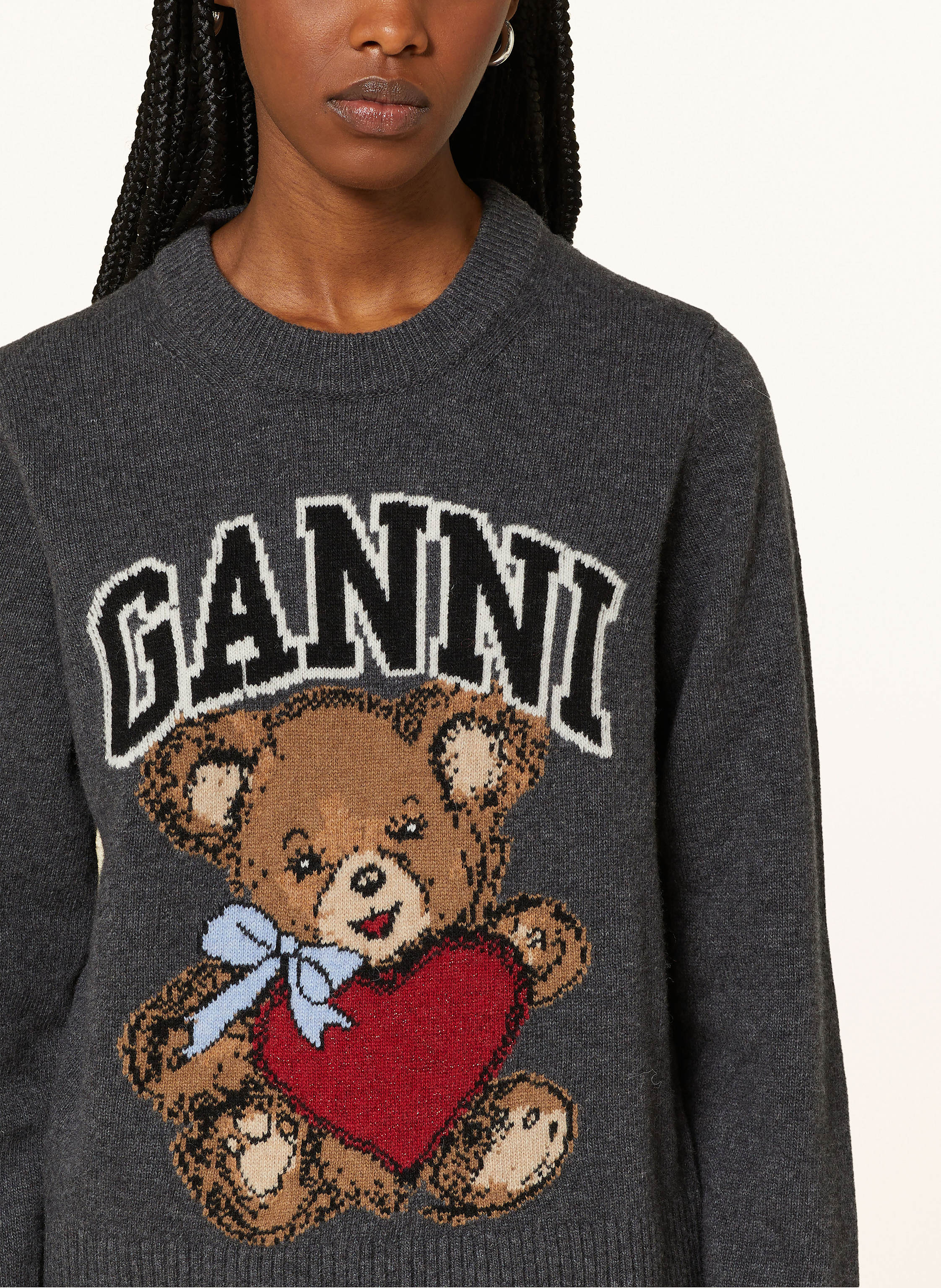 Thumbnail - Ganni Pullover grau