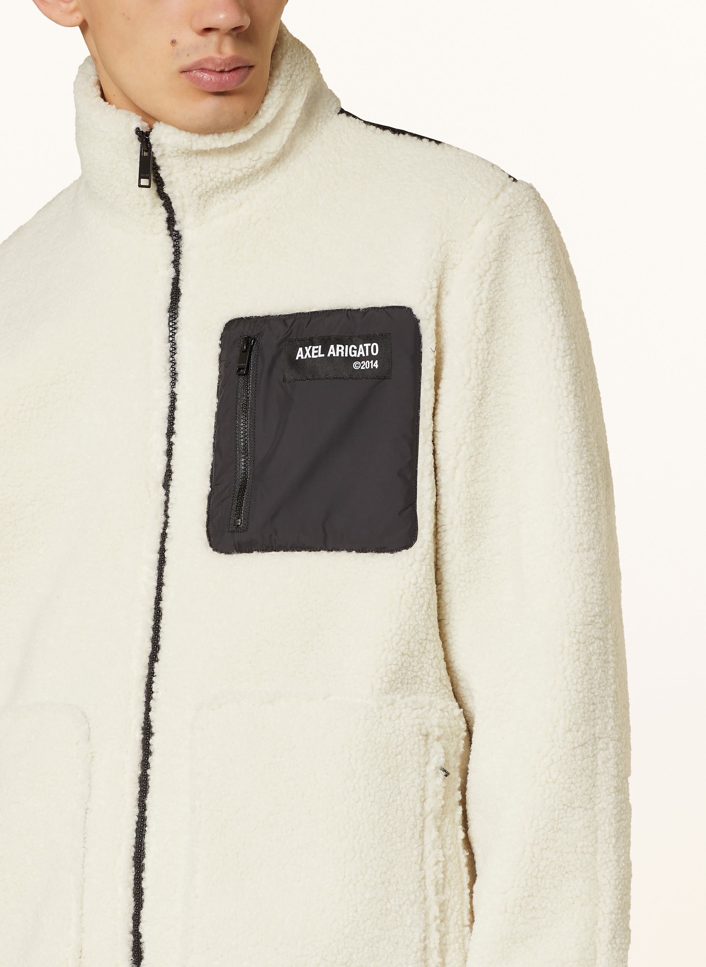 Thumbnail - Axel Arigato Teddyfell-Jacke Im Materialmix weiss