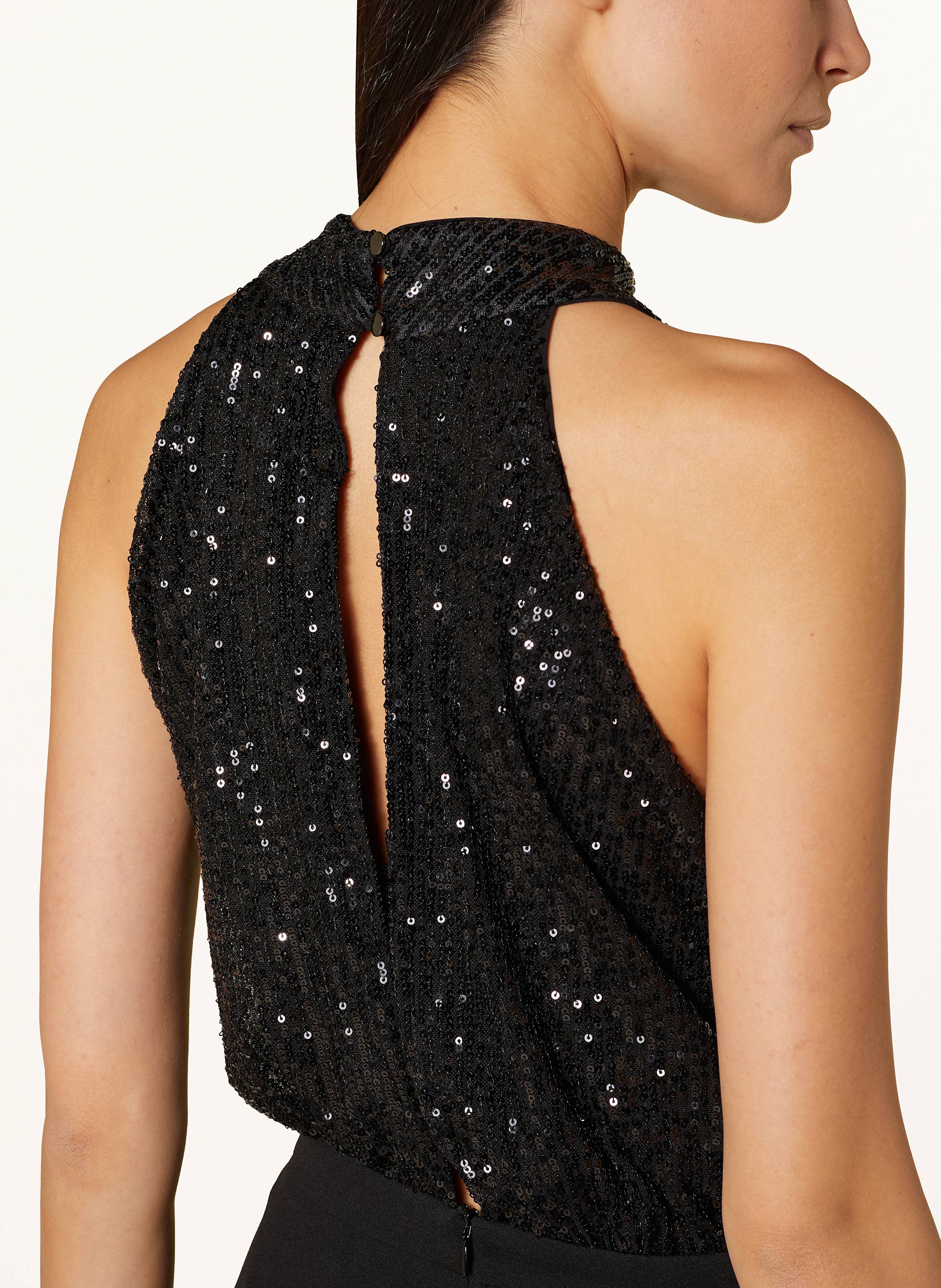 Thumbnail - Swing Jumpsuit Mit Abnehmbarer Schluppe Und Pailletten schwarz