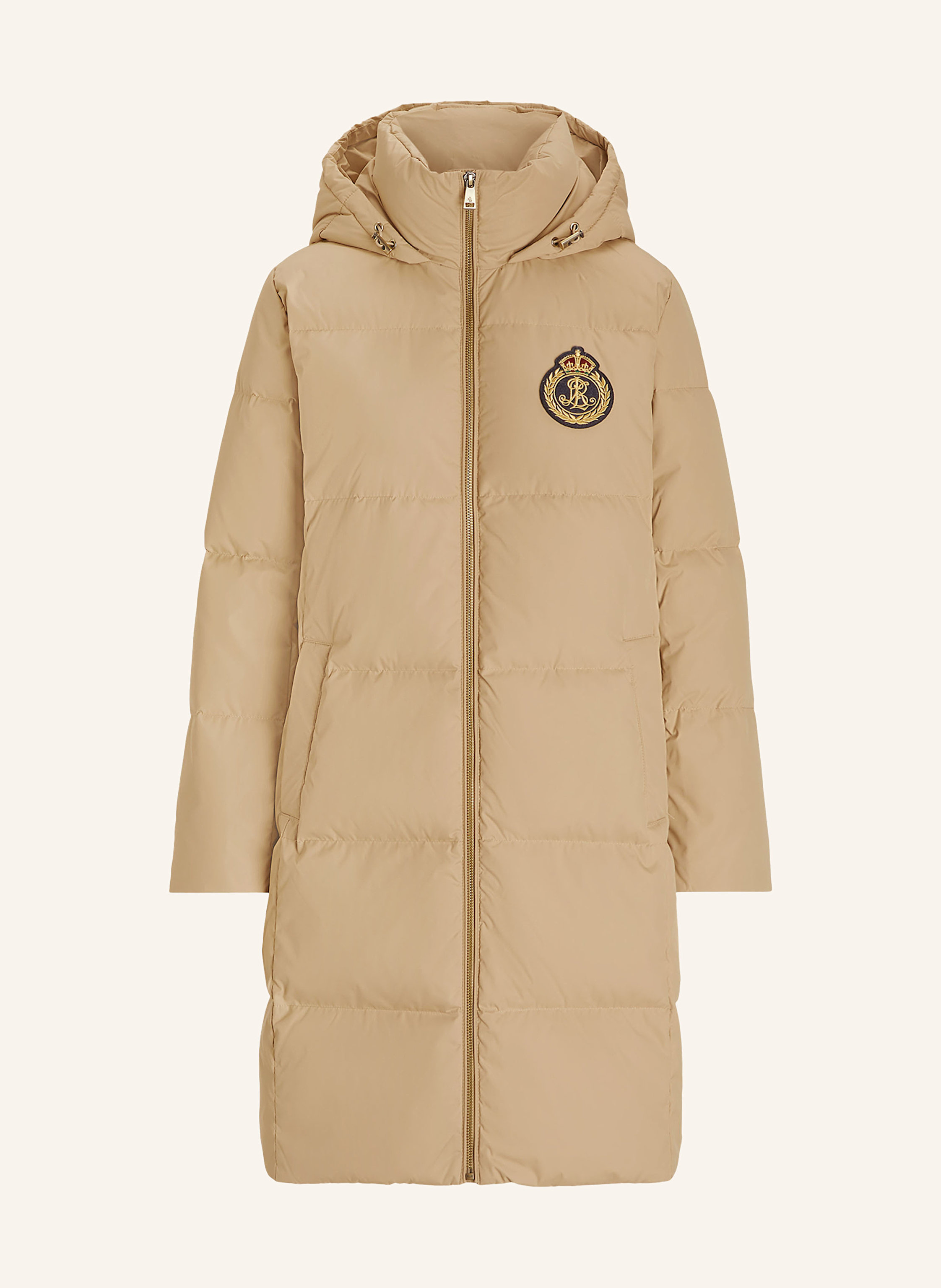 Ralph lauren beige puffer jacket sales