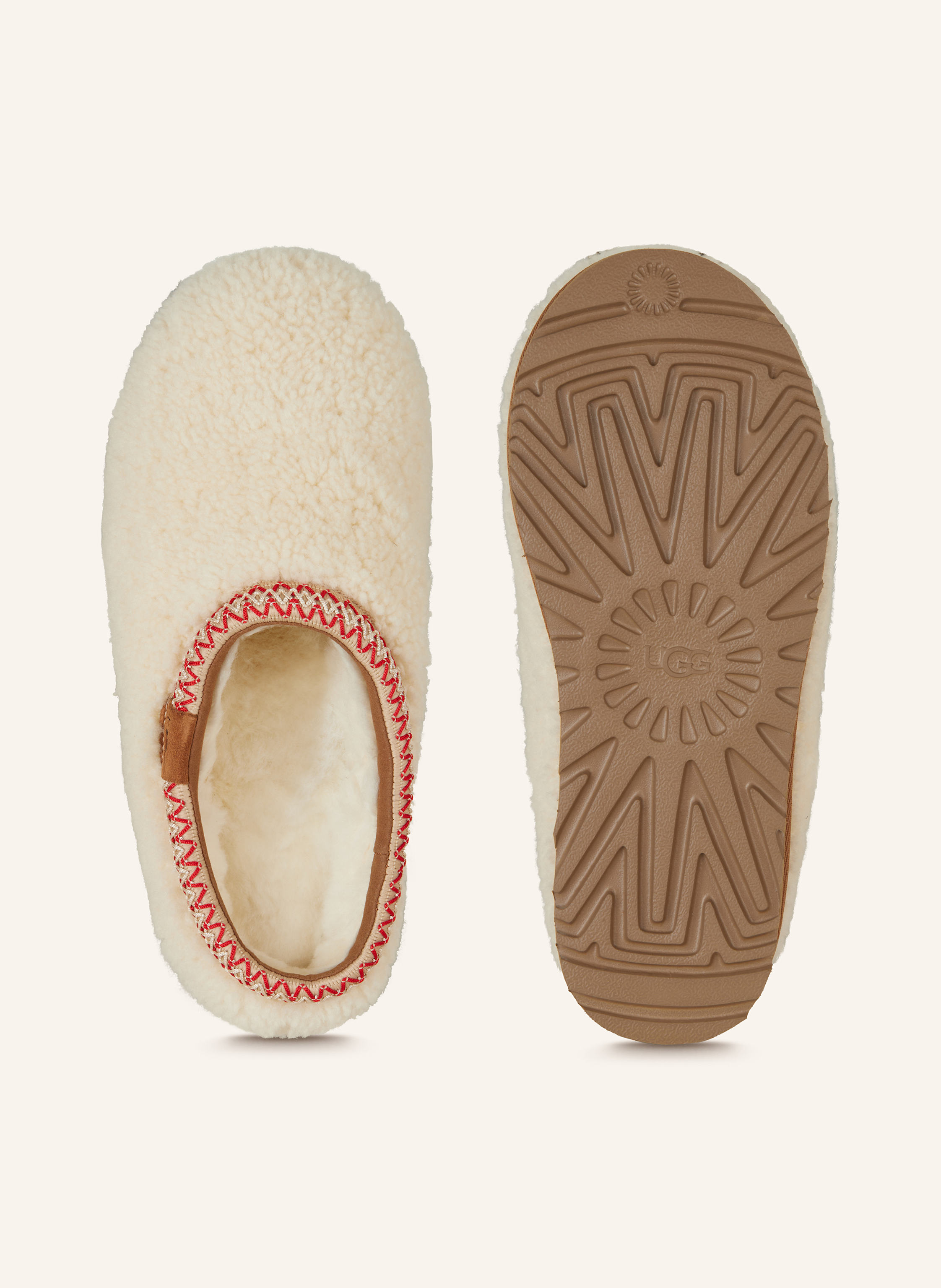 Thumbnail - Ugg Pantoletten Tasman Maxi Curly beige