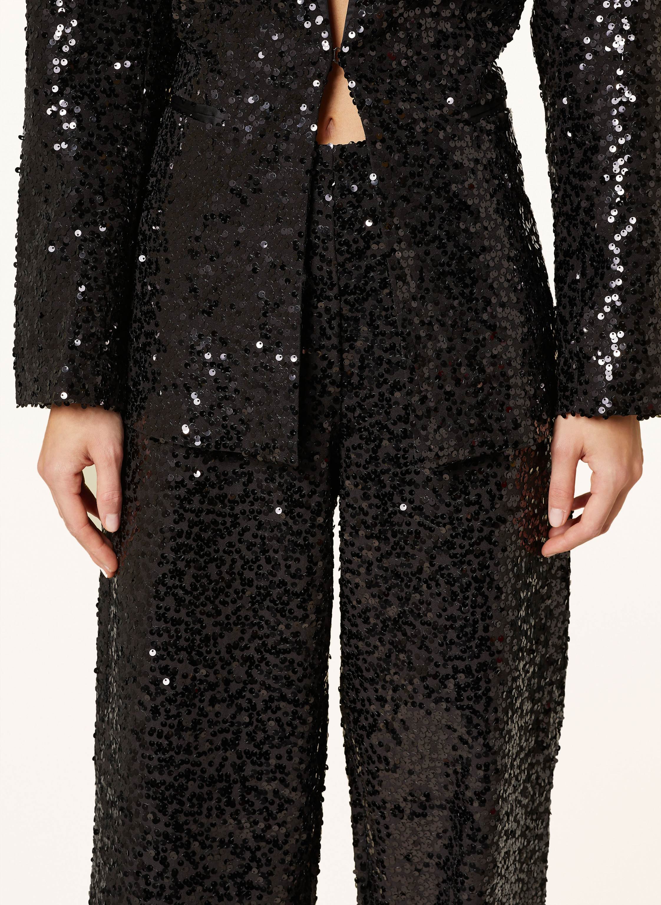 Thumbnail - Rouge Vila Hose Mit Pailletten schwarz