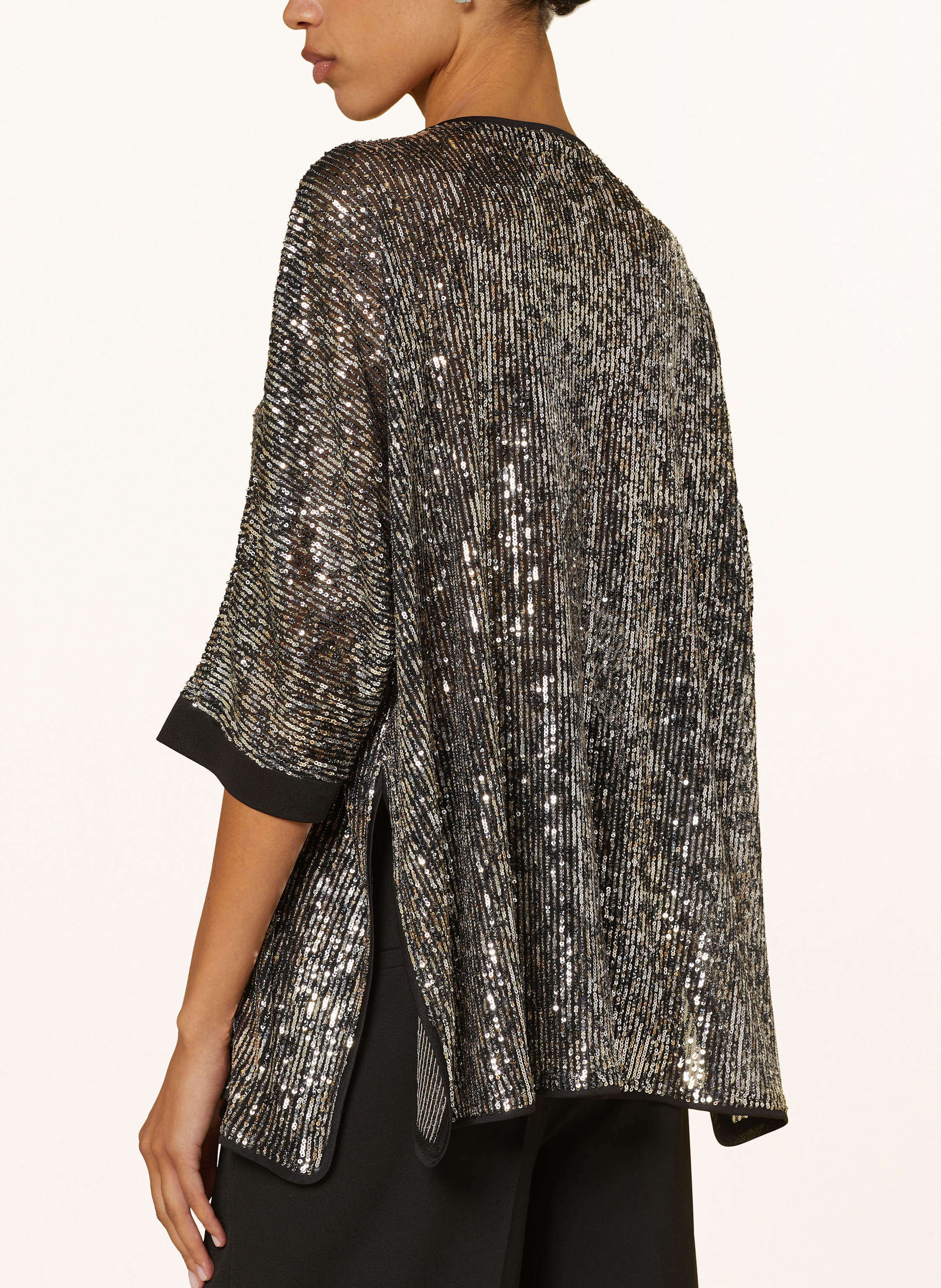 Thumbnail - Lilienfels Blusenshirt Mit Pailletten Und 3/4-Arm schwarz