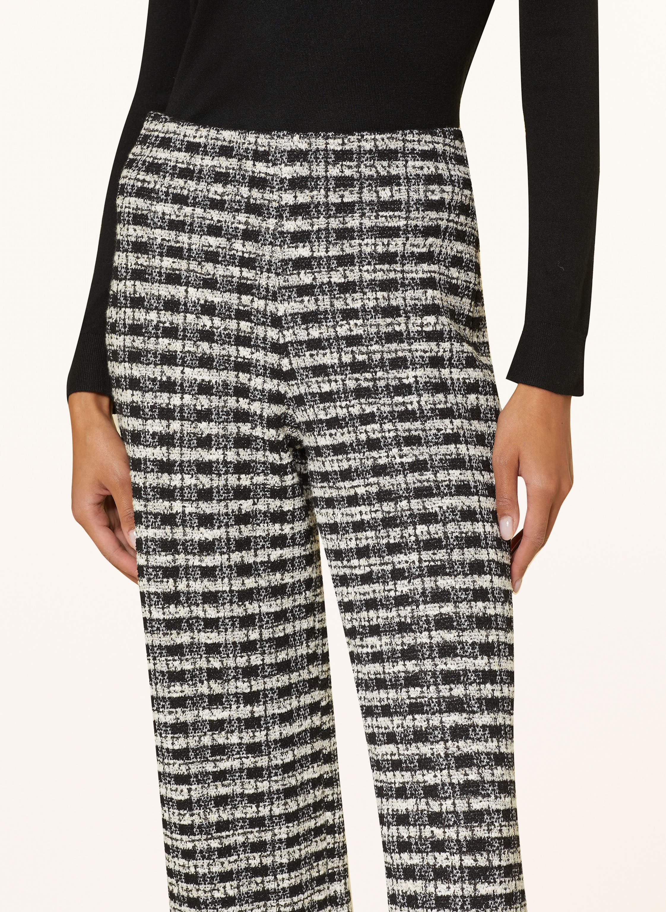 Thumbnail - Raffaello Rossi Bouclé-Hose Elaine Mit Glitzergarn schwarz