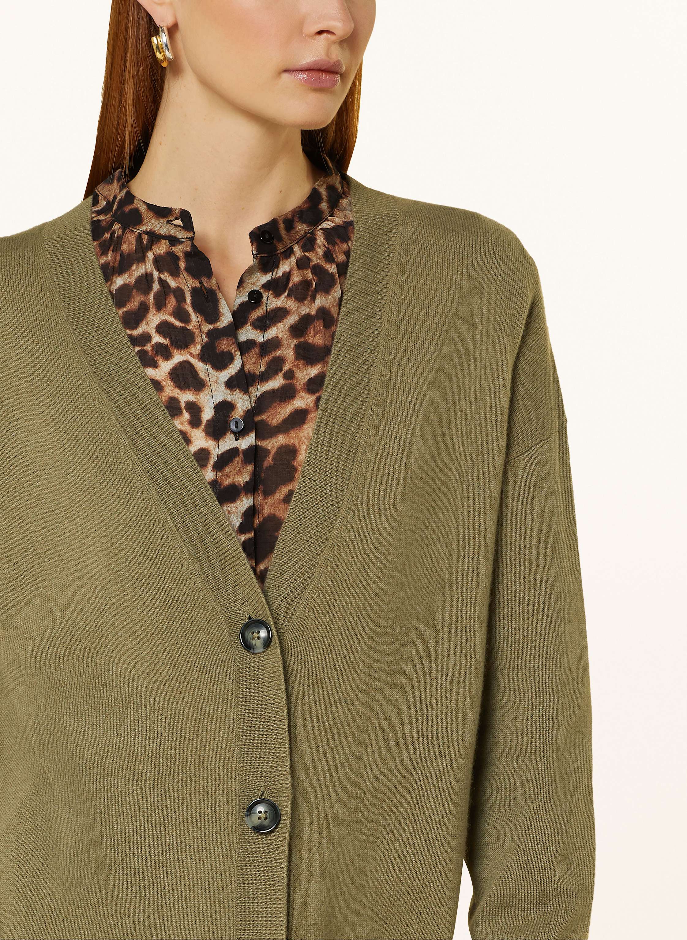 Thumbnail - Darling Harbour Cashmere-Strickjacke gruen