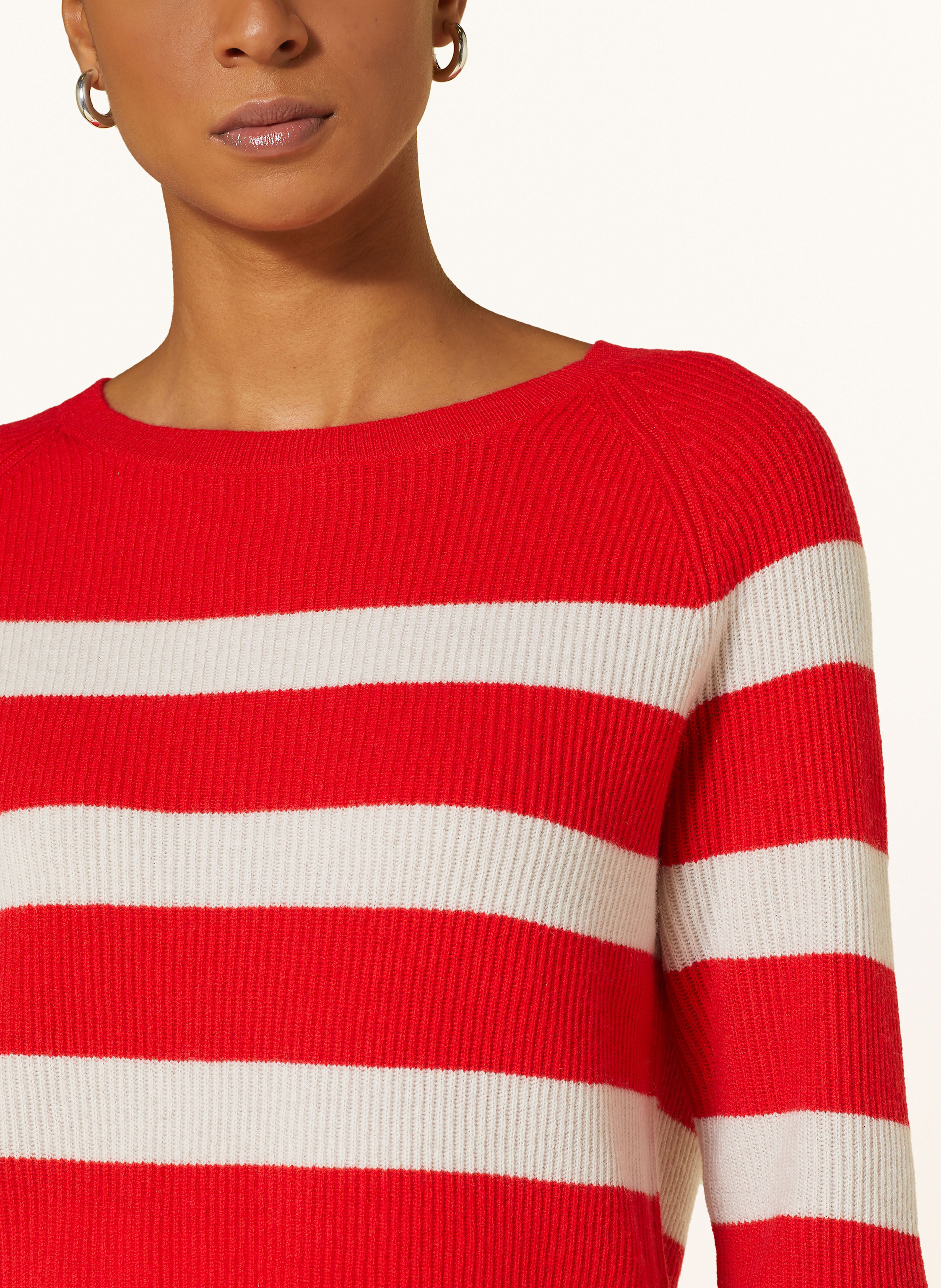 Thumbnail - Darling Harbour Cashmere-Pullover Mit 3/4-Arm rot