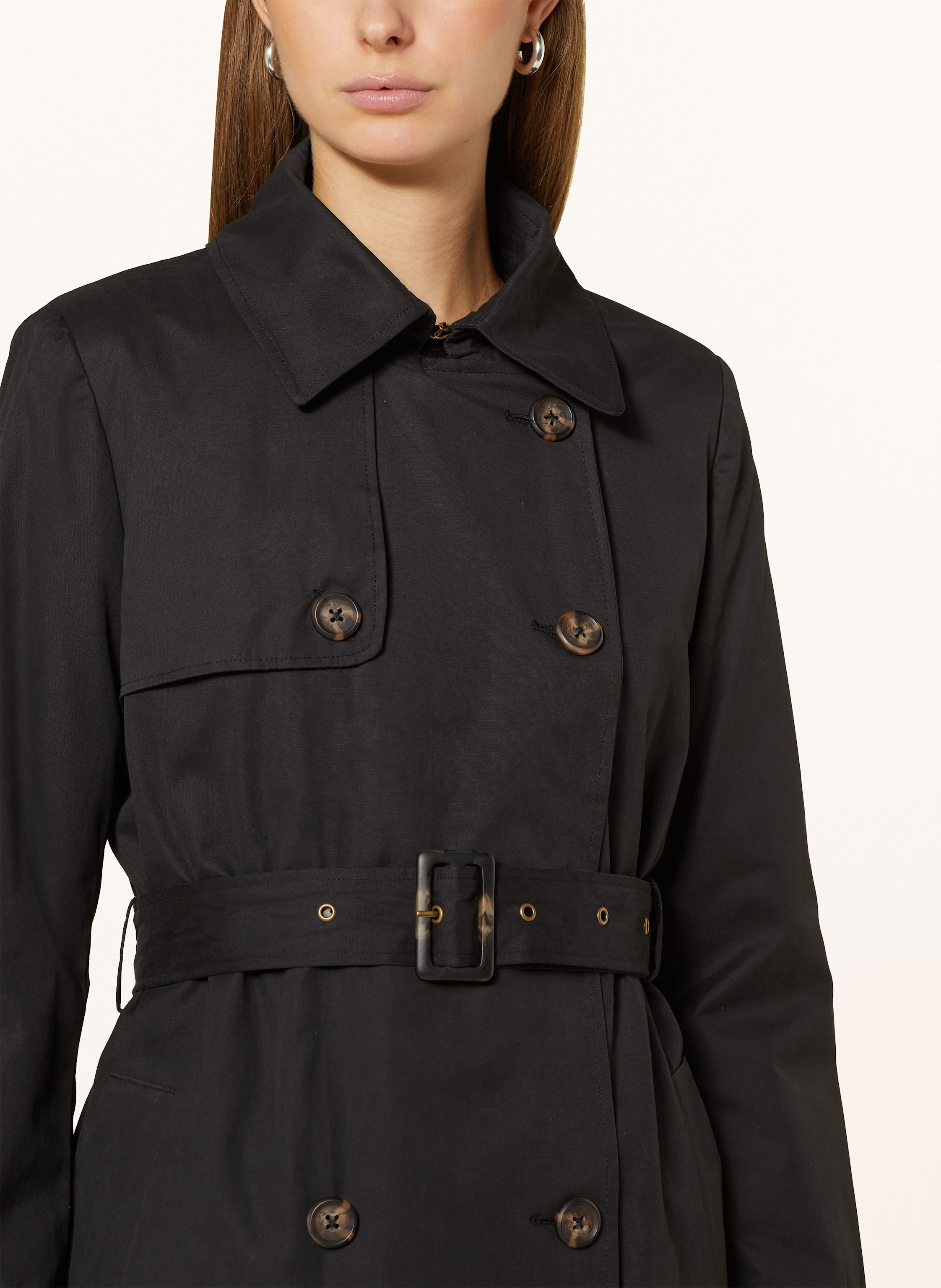 Thumbnail - Darling Harbour Trenchcoat schwarz