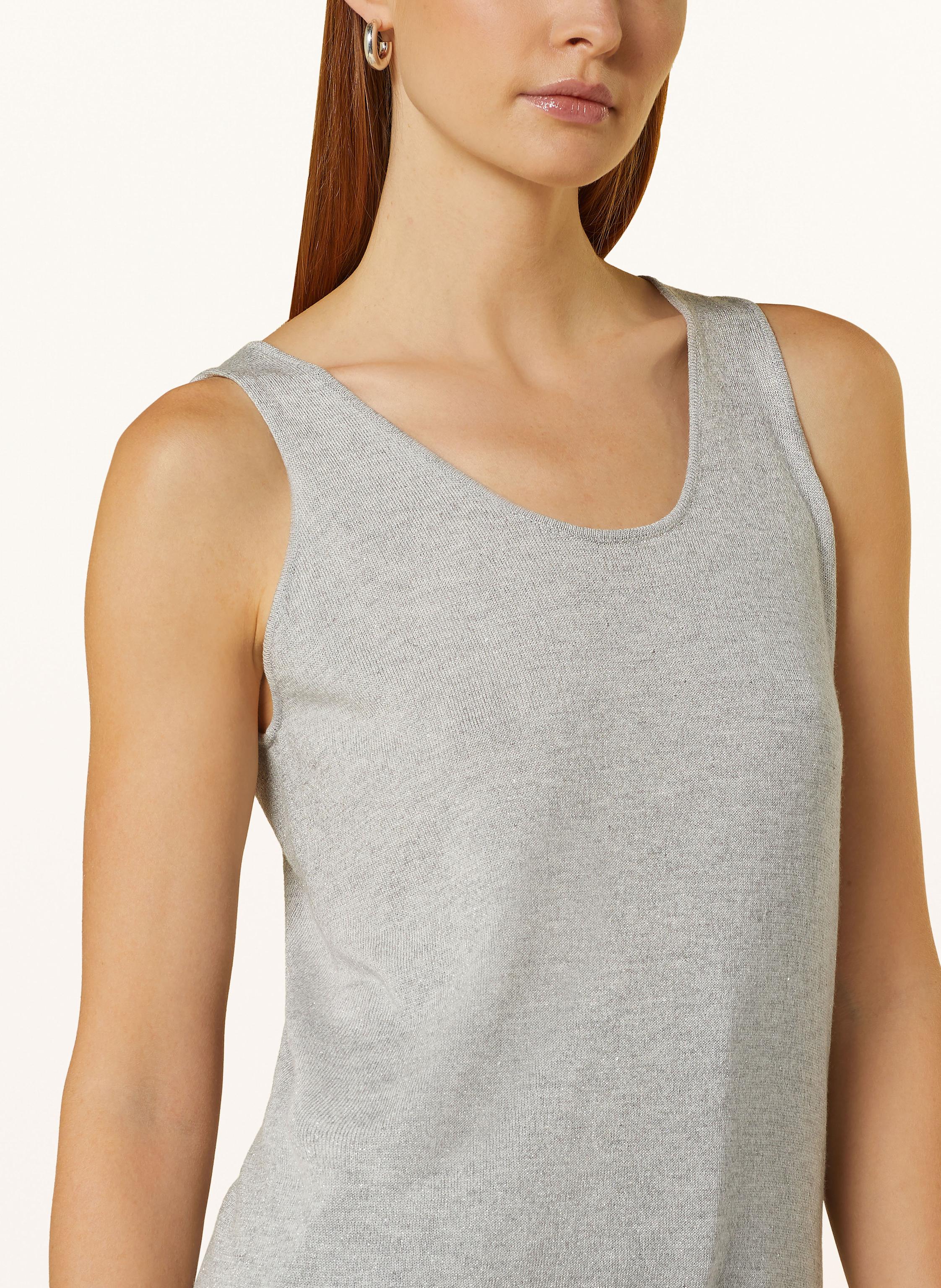 Thumbnail - Darling Harbour Stricktop Mit Glitzergarn grau