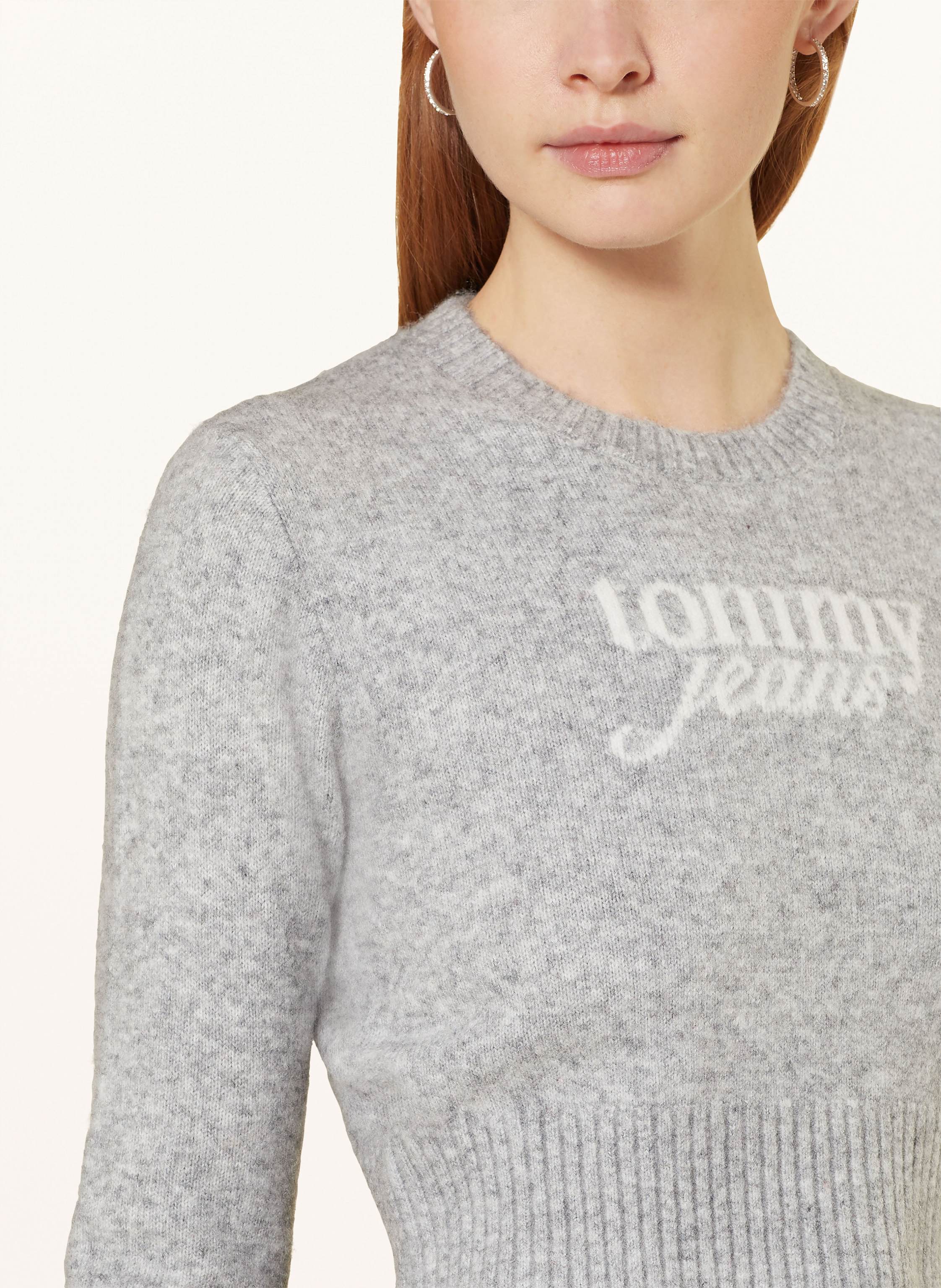 Thumbnail - Tommy Jeans Cropped-Pullover grau