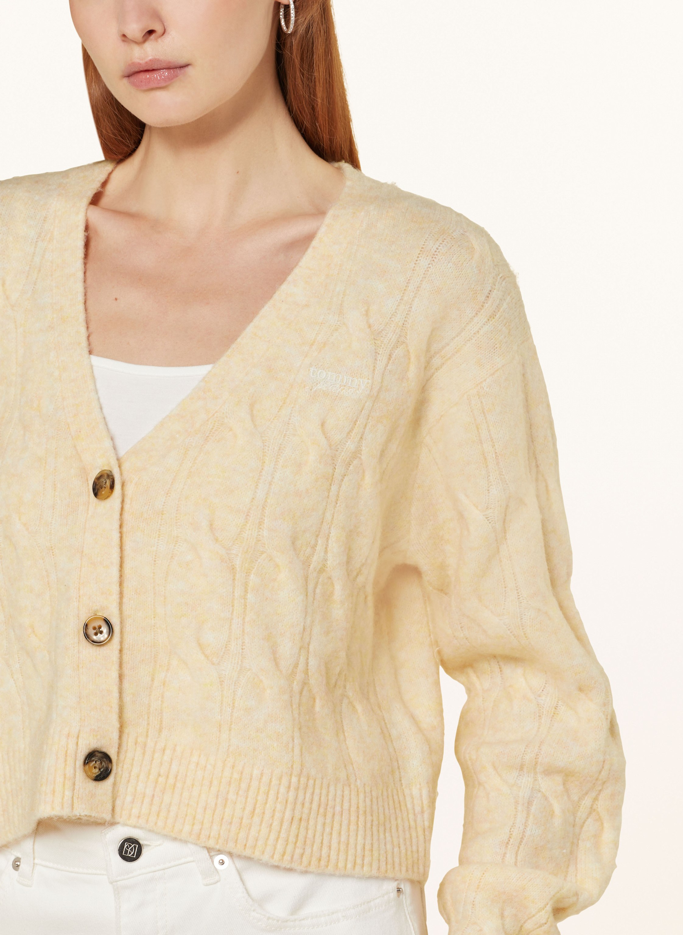 Thumbnail - Tommy Jeans Strickjacke gelb