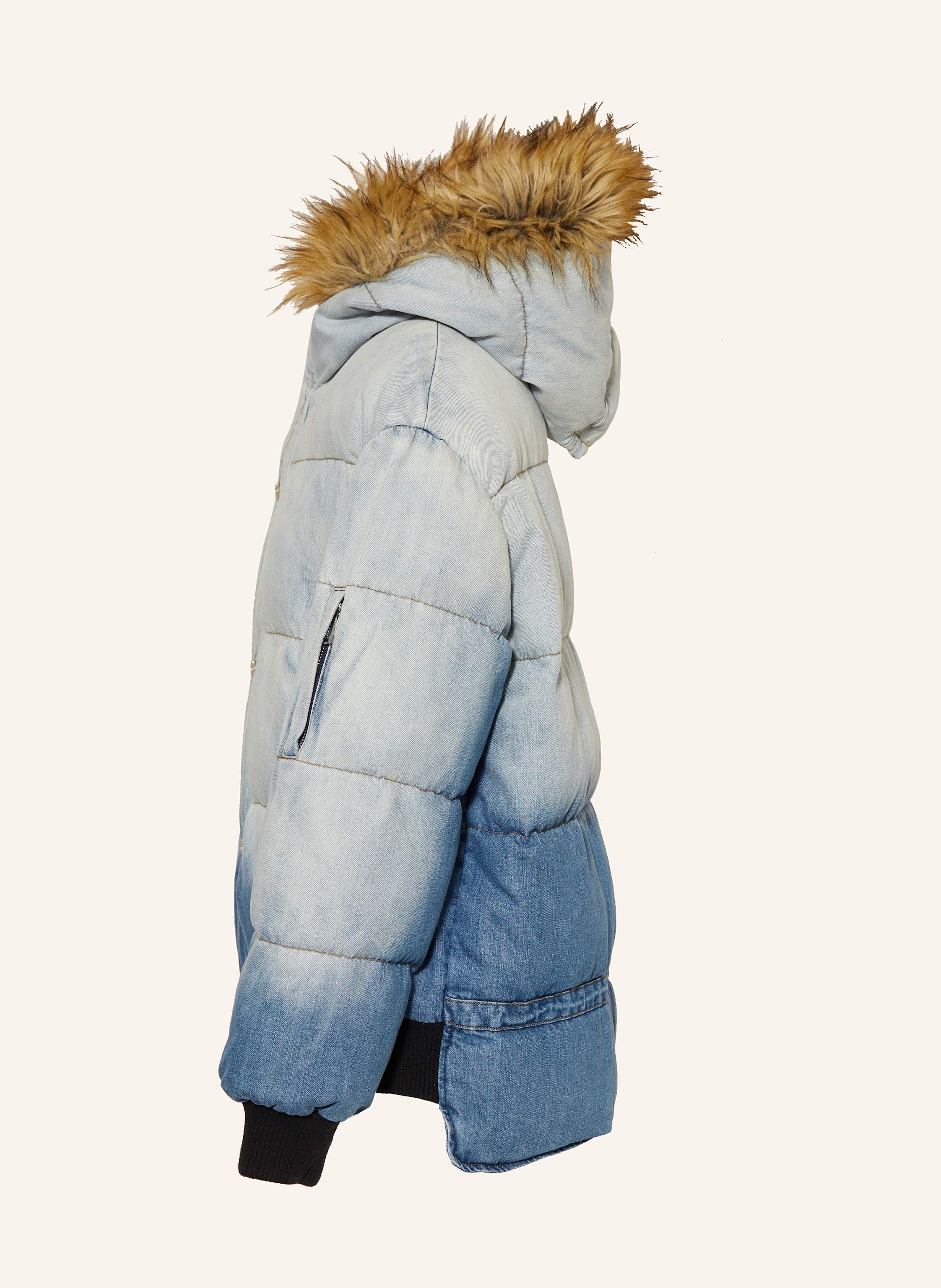 Thumbnail - dsquared2 Steppjacke Mit Kunstfell blau