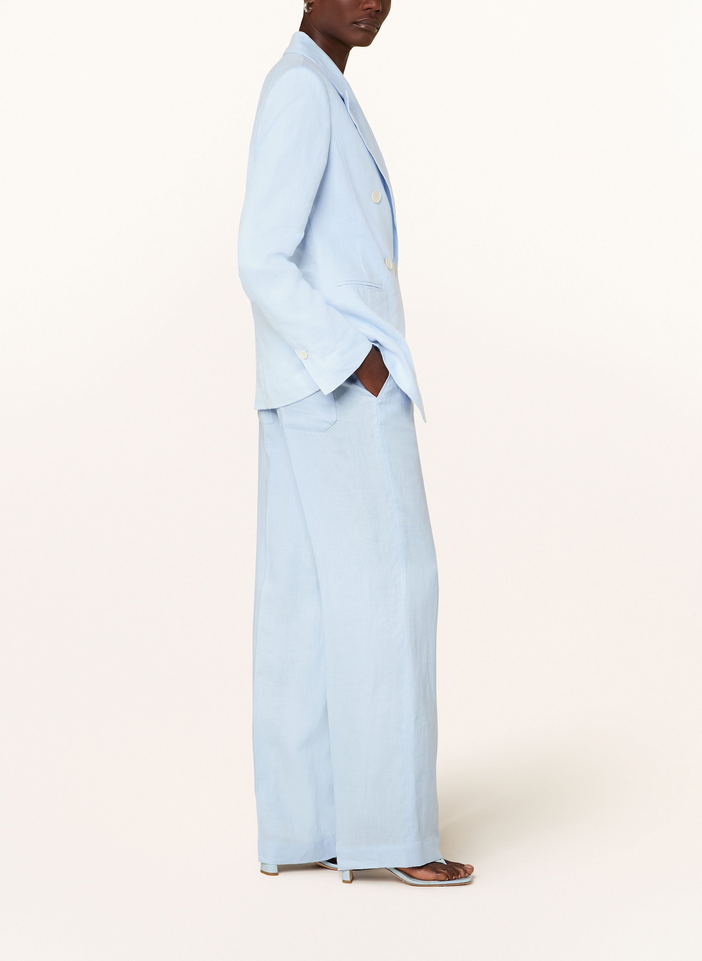 Thumbnail - Riani Marlenehose Aus Leinen blau