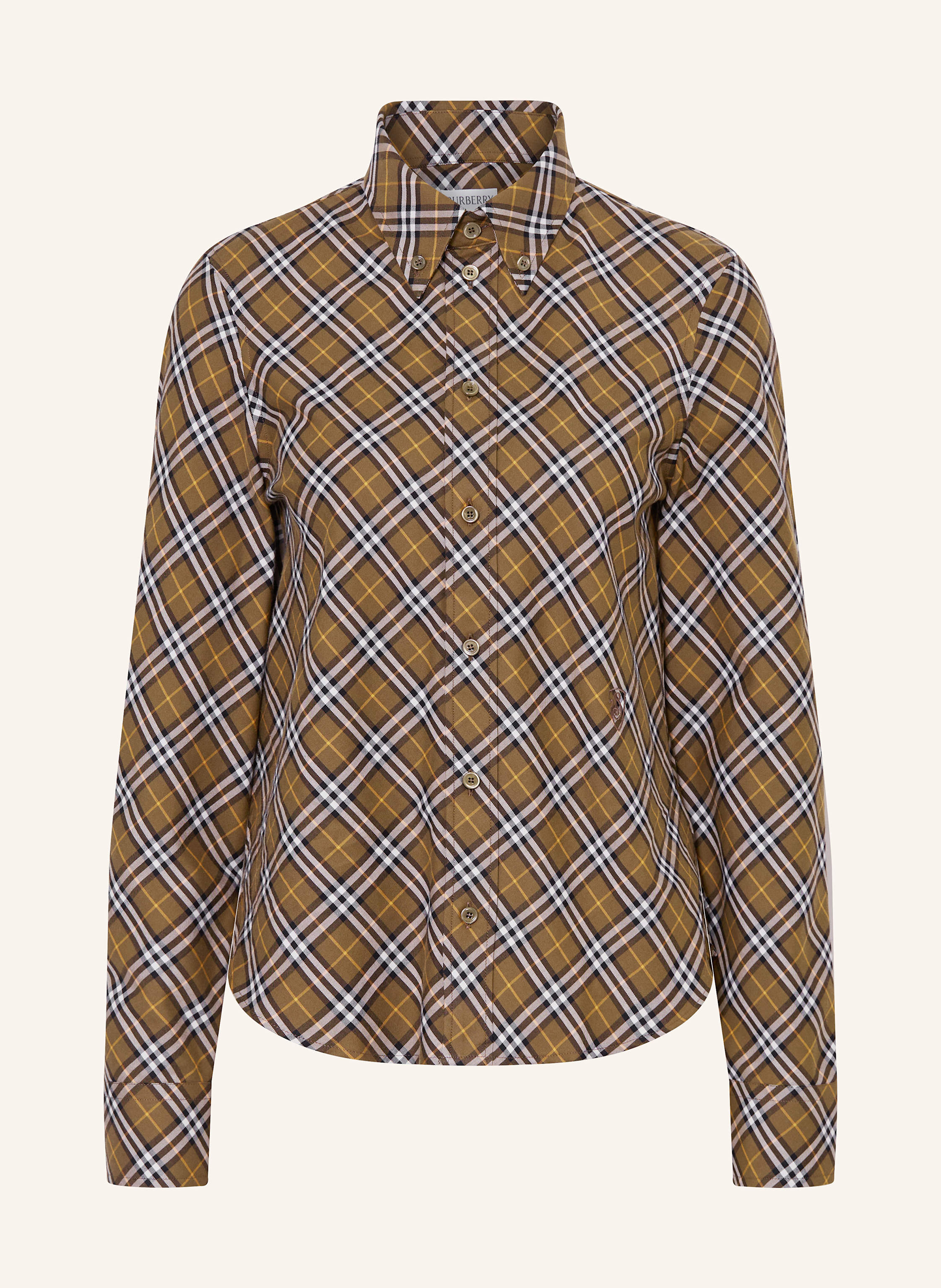 BURBERRY Shirt blouse in khaki black white