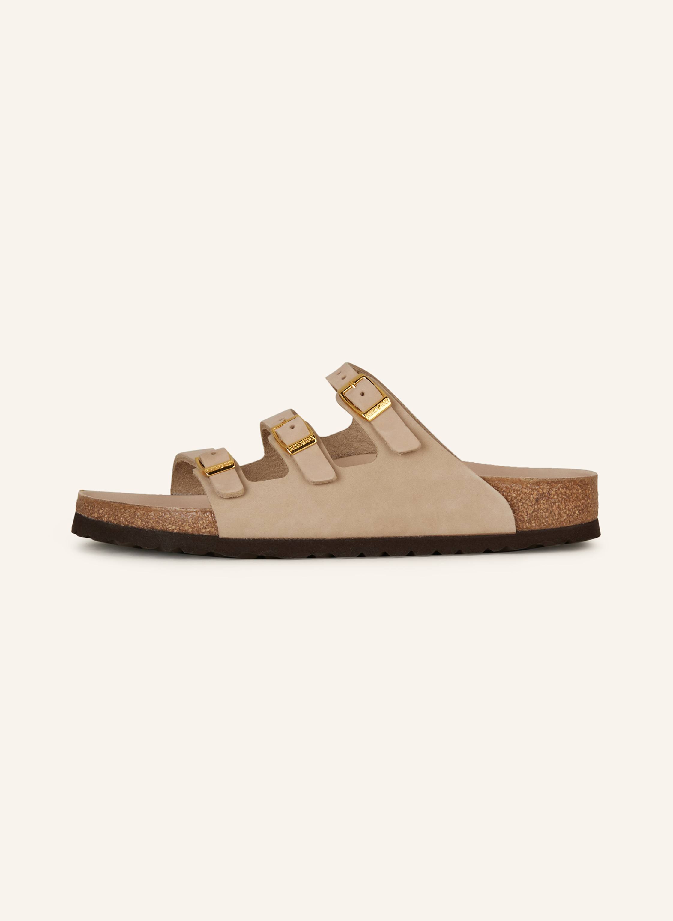 Thumbnail - Birkenstock Pantoletten Florida Lenb beige
