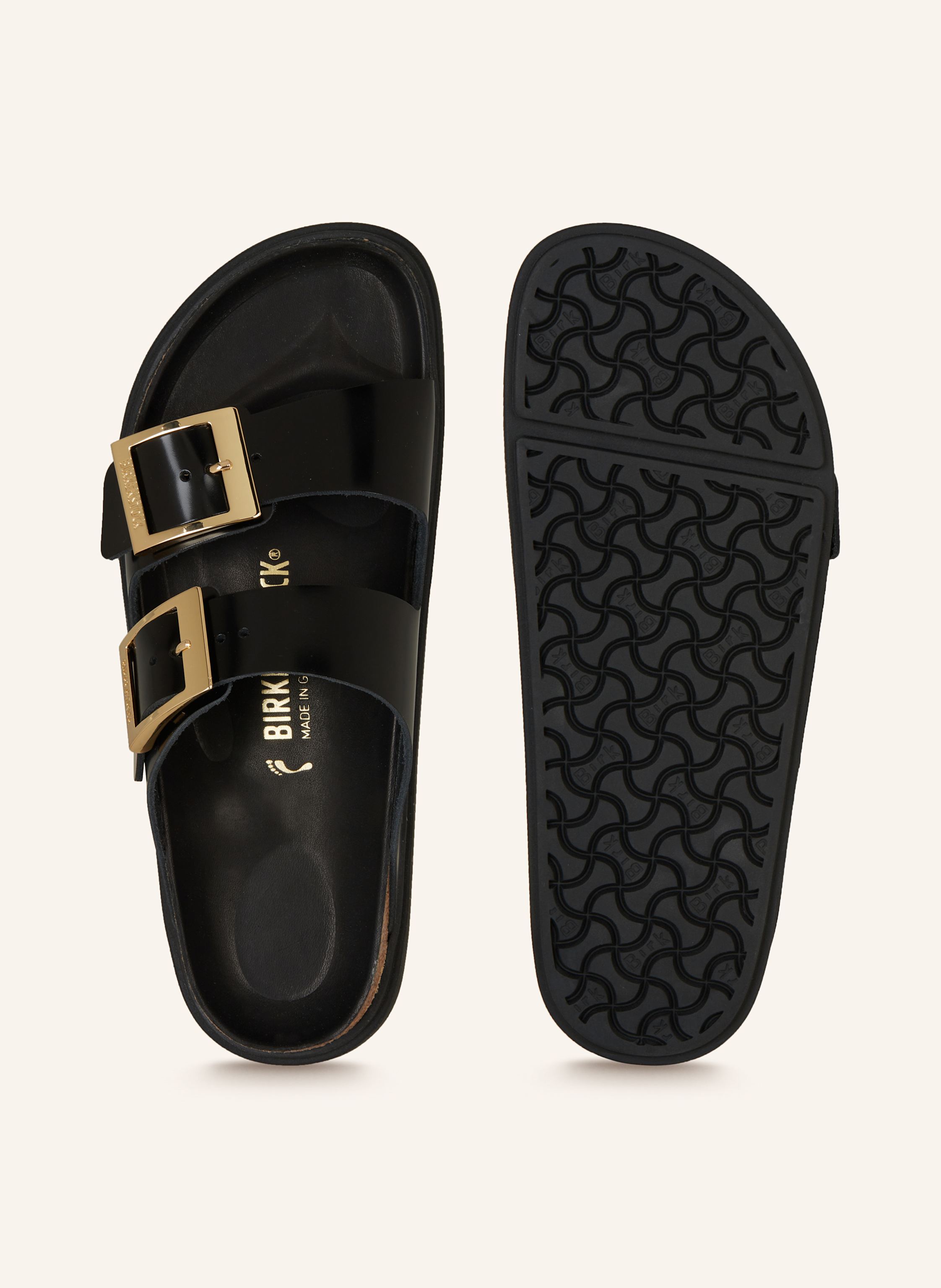 Thumbnail - Birkenstock Pantoletten Arizona Droplet Buckle schwarz