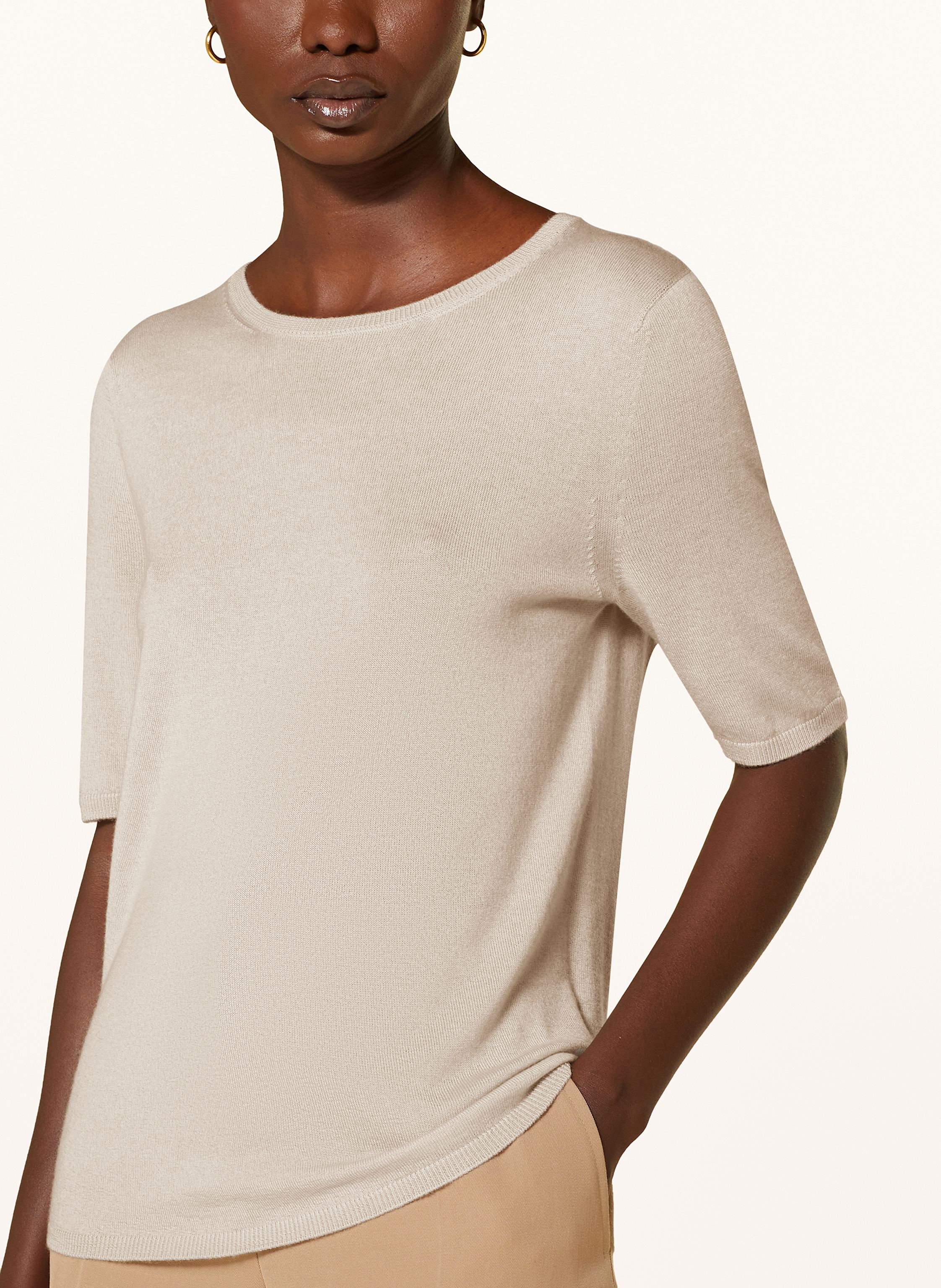 Thumbnail - Iris Von Arnim Strickshirt Aus Cashmere Mit Seide beige