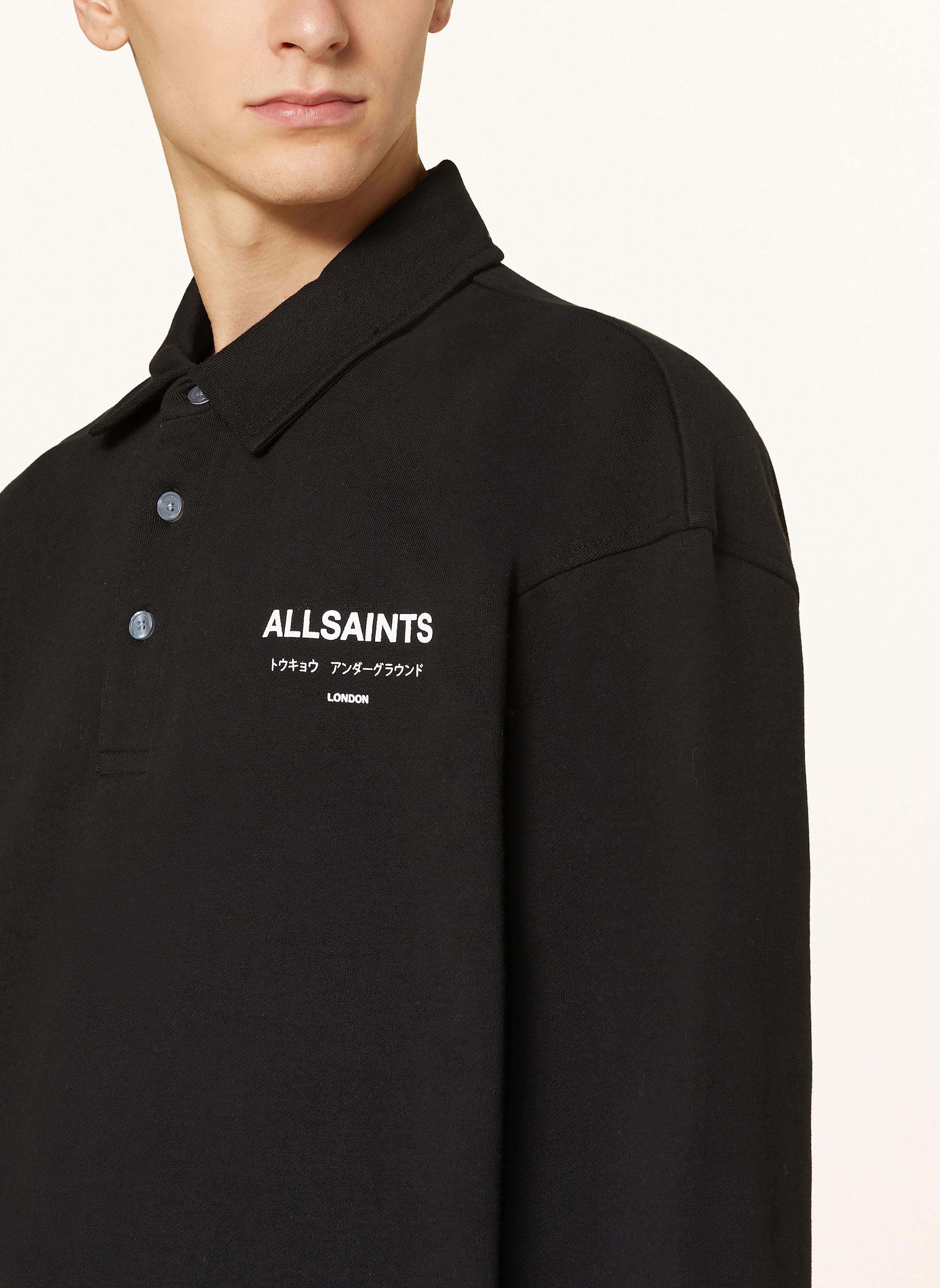 Thumbnail - Allsaints Sweat-Poloshirt Underground schwarz