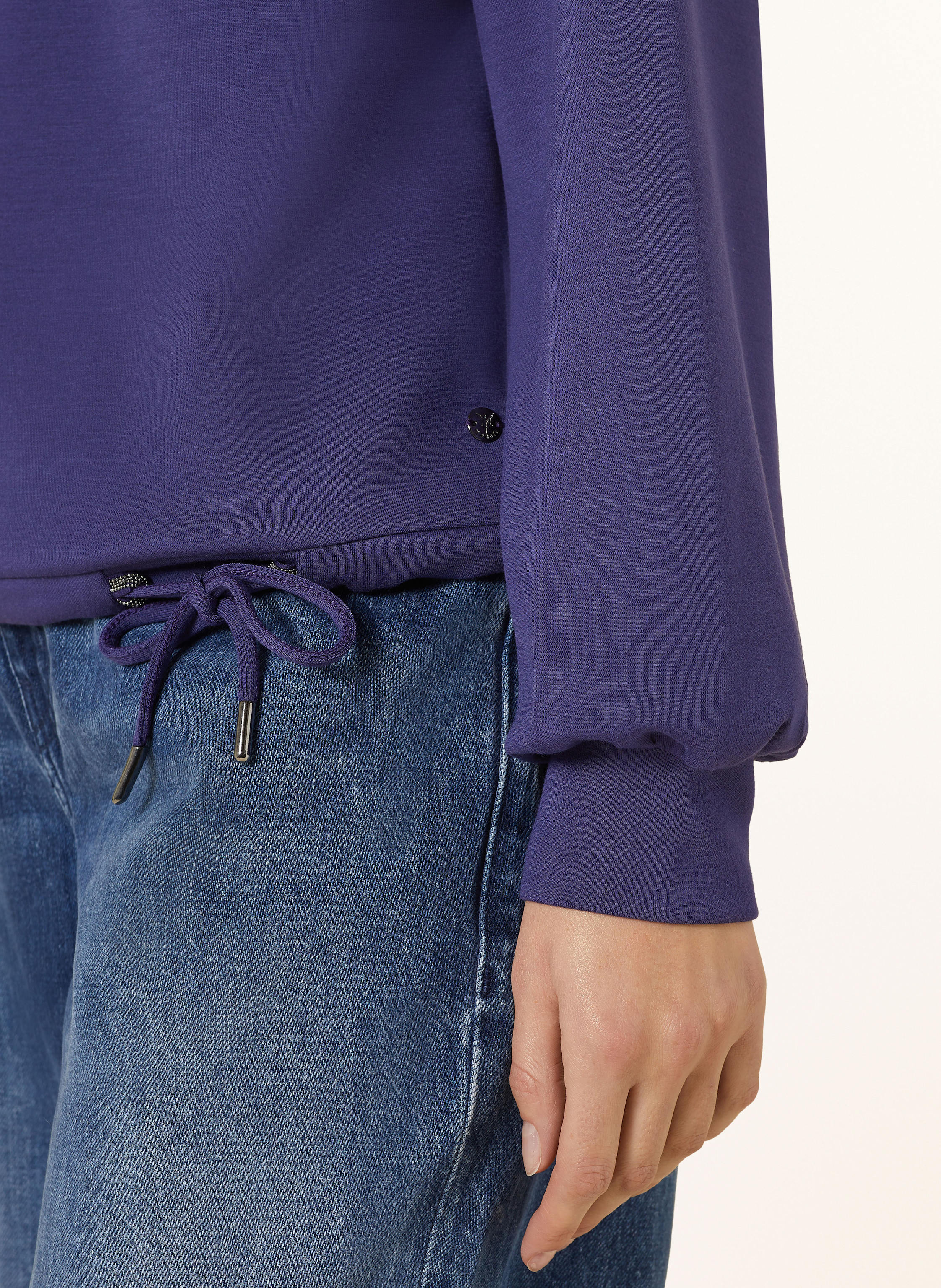 Monari Sweatshirt Mit Schmucksteinen lila – Bild 2