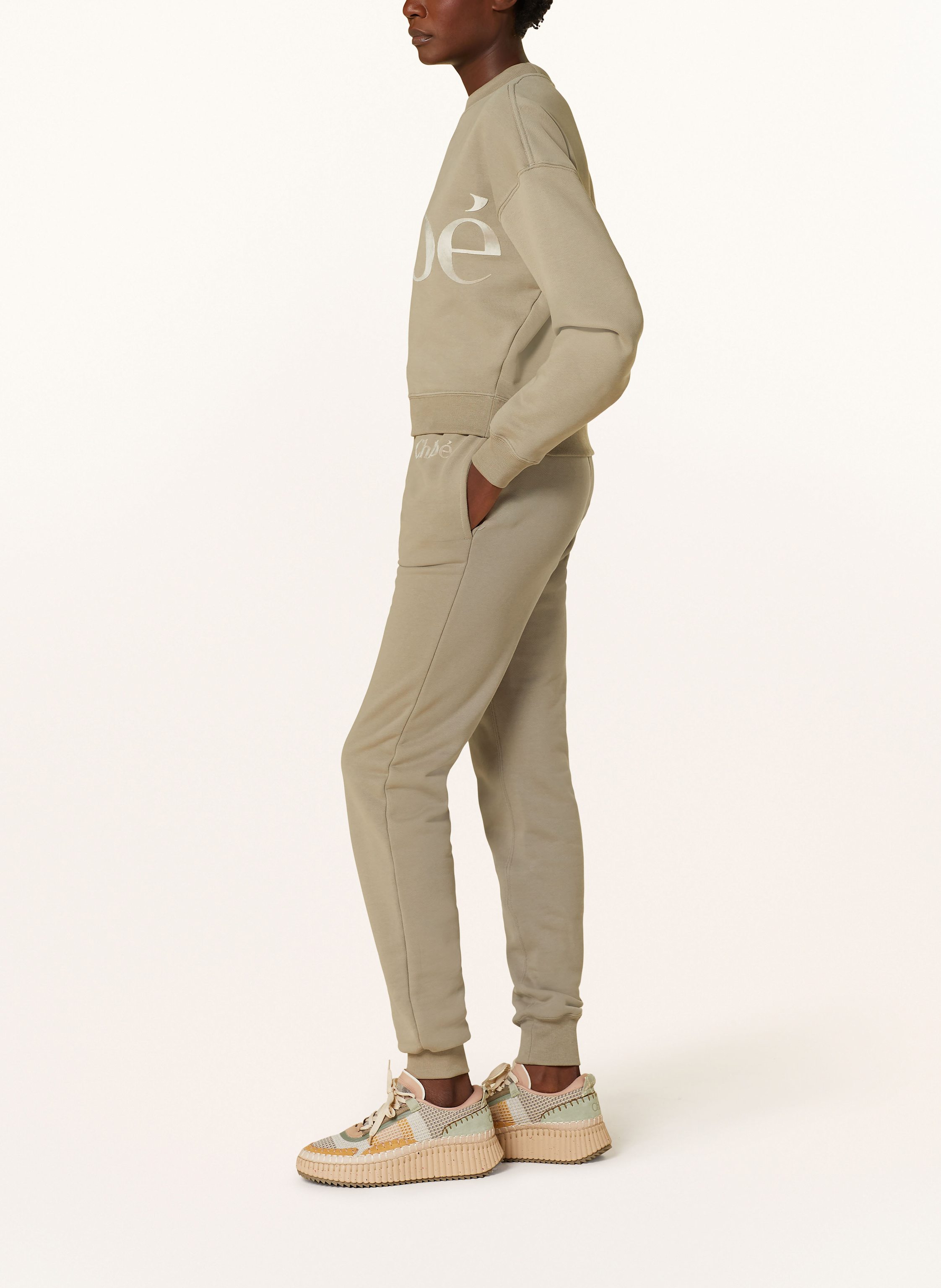 Thumbnail - Chloé Hose Im Jogging-Stil beige