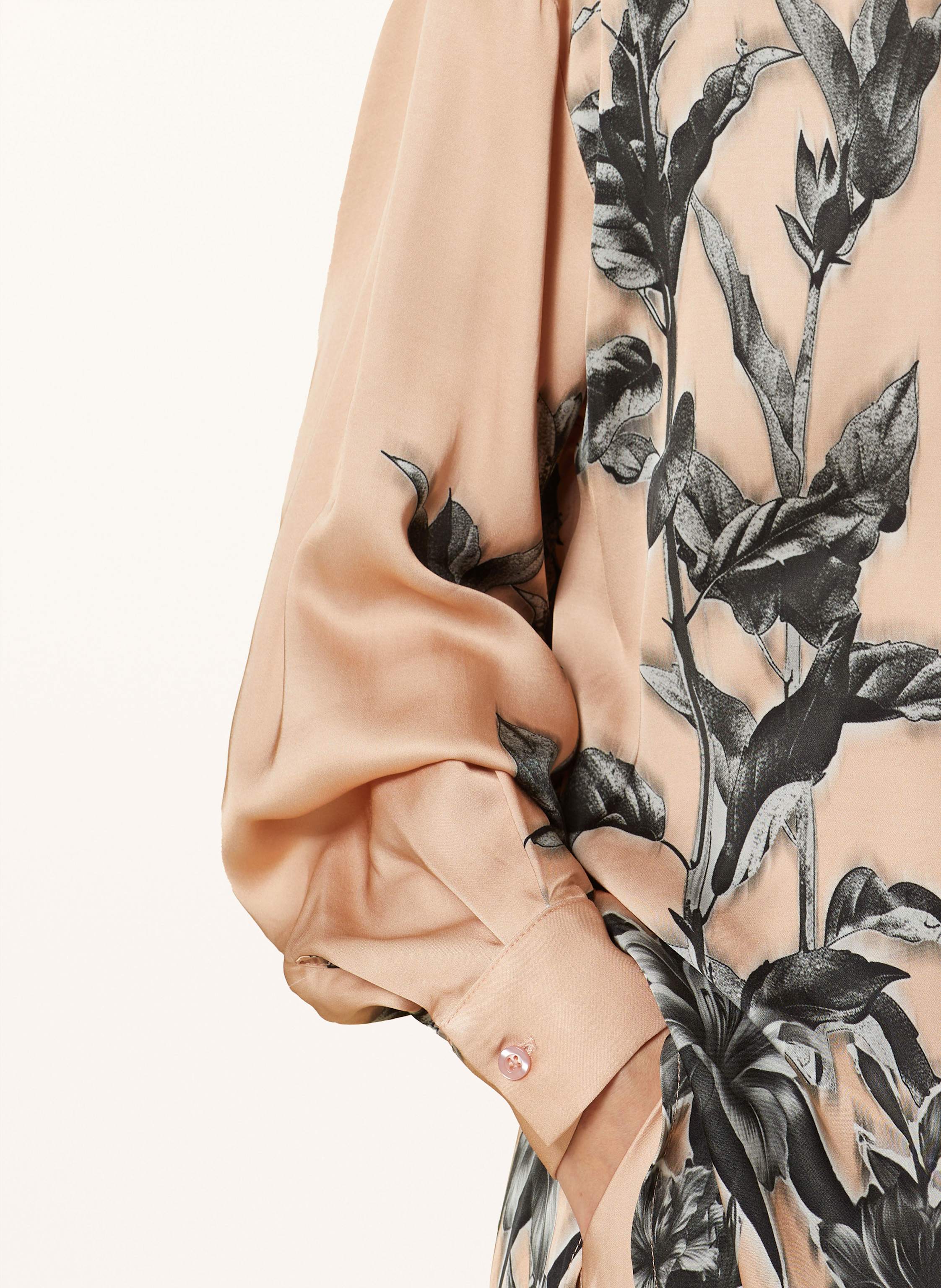 Thumbnail - Miss Goodlife Hemdbluse Aus Satin beige