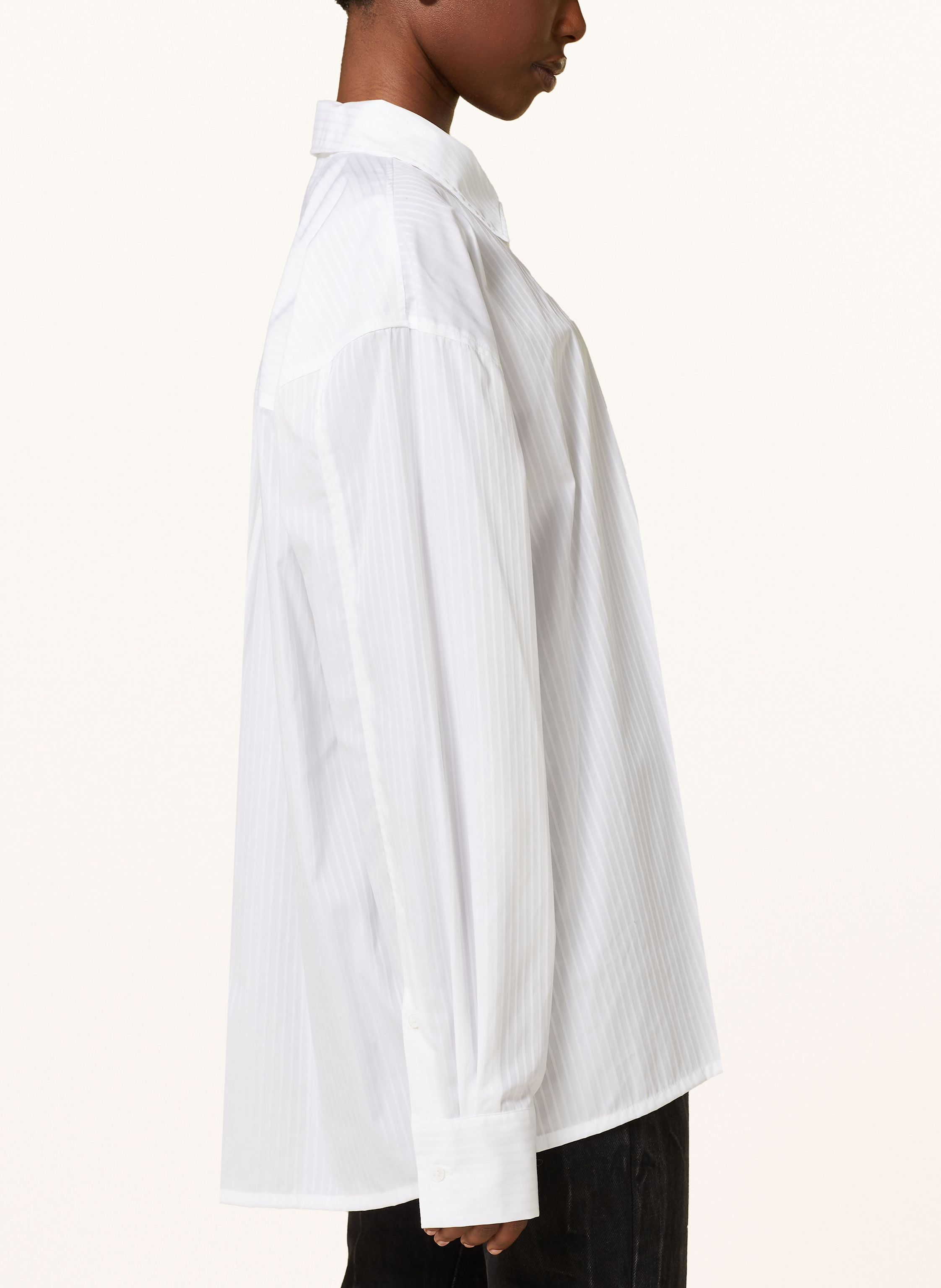 Thumbnail - Black Palms Oversized-Hemdbluse weiss