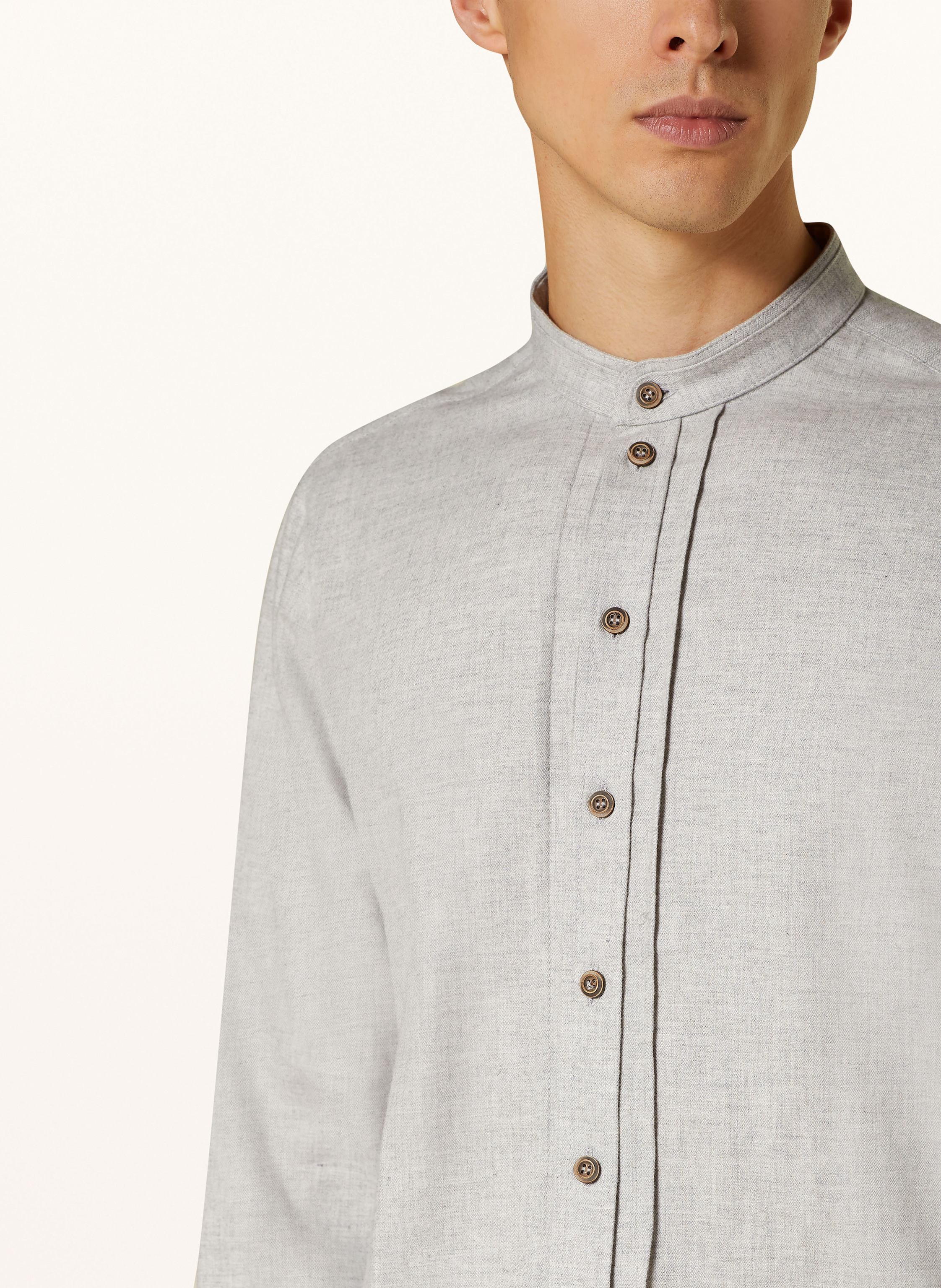 Thumbnail - Grasegger Trachtenhemd Kissing Extra Slim Fit Mit Stehkragen grau