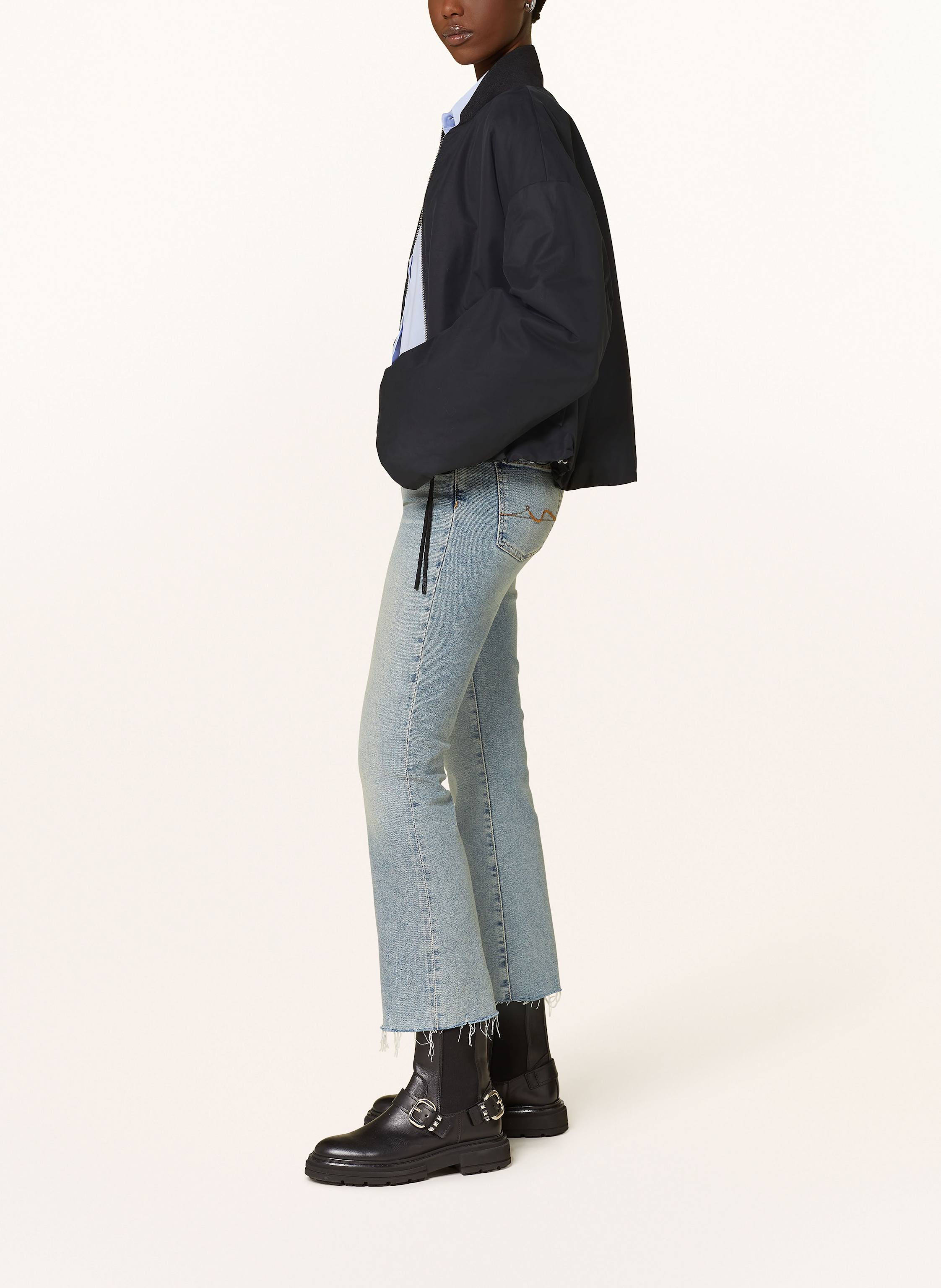 Thumbnail - 7 For All Mankind Bootcut Jeans Daisy Ankle Boot Amuse Me With Worn Out Hem blau