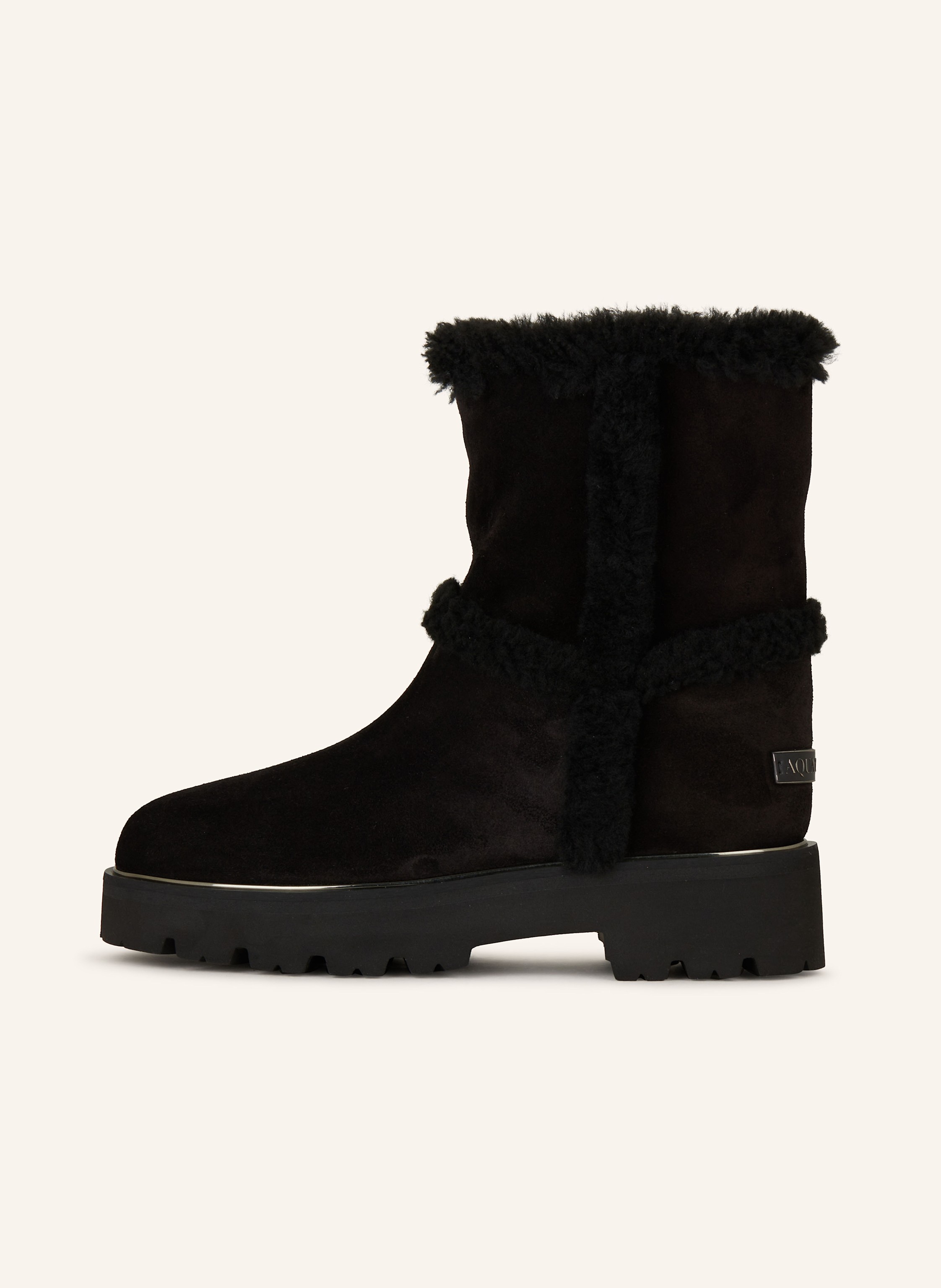 Thumbnail - Aquazzura Plateau-Boots Teddi schwarz