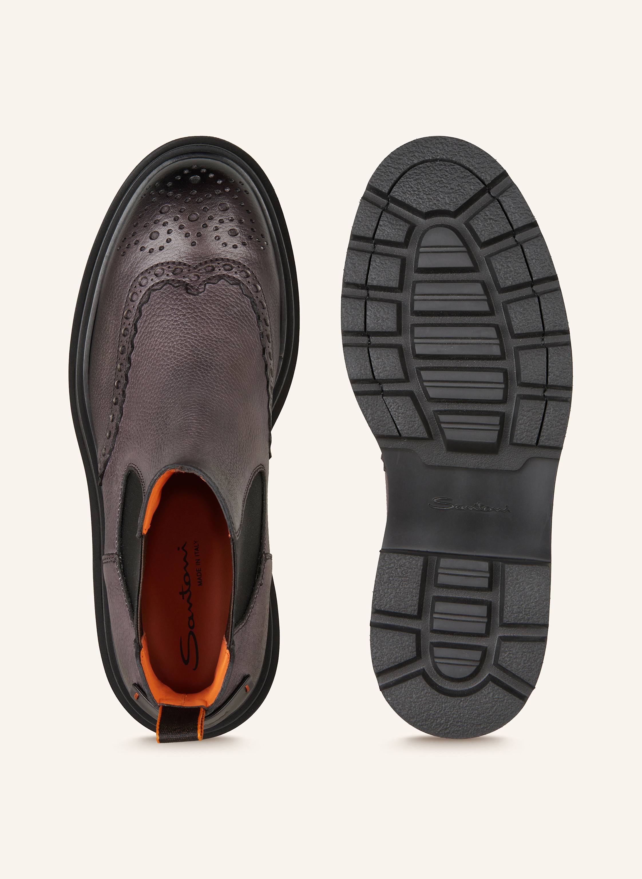 Thumbnail - Santoni Chelsea-Boots Blockage grau