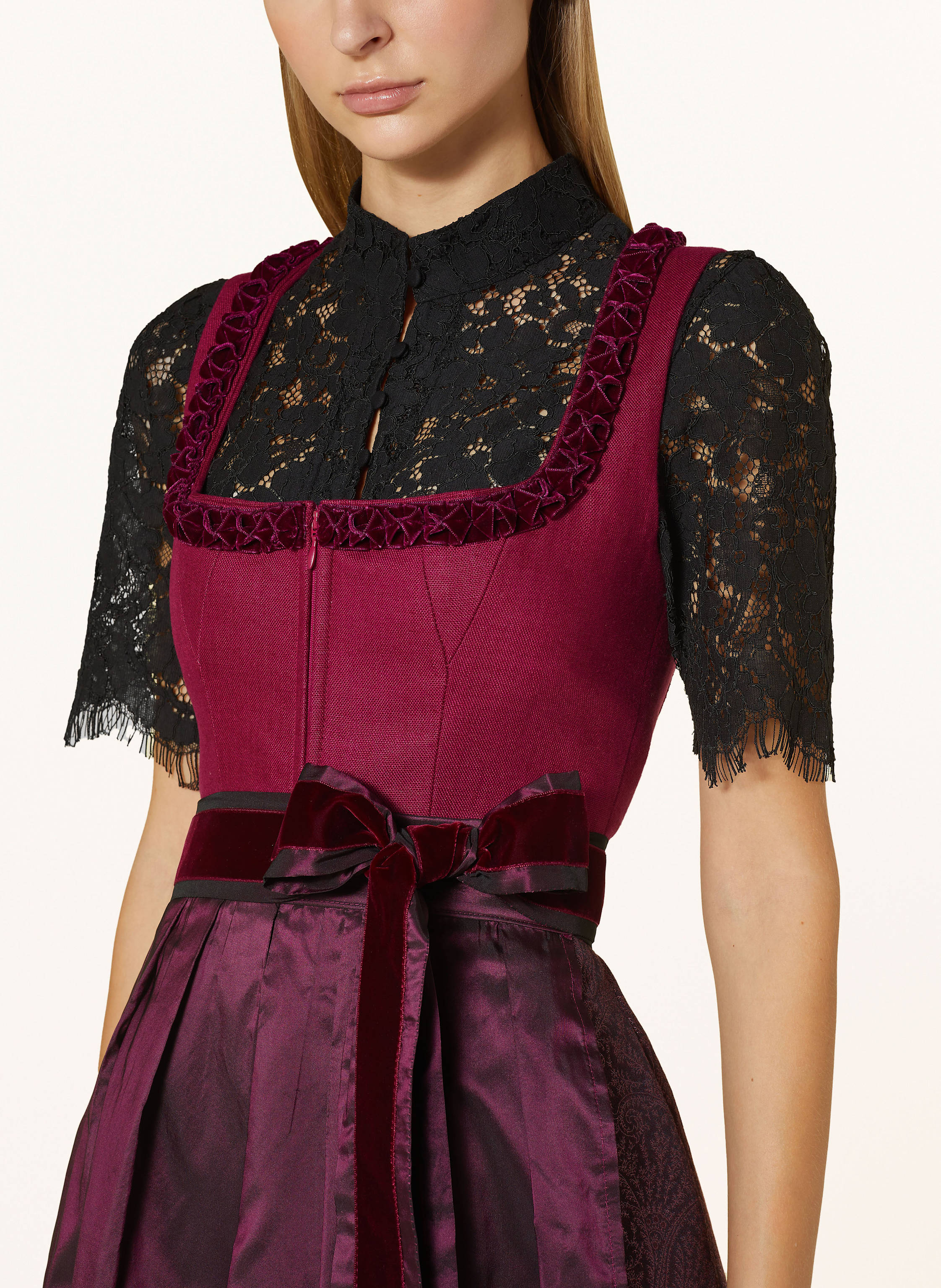 Thumbnail - Alpenherz Leinendirndl Katalina pink