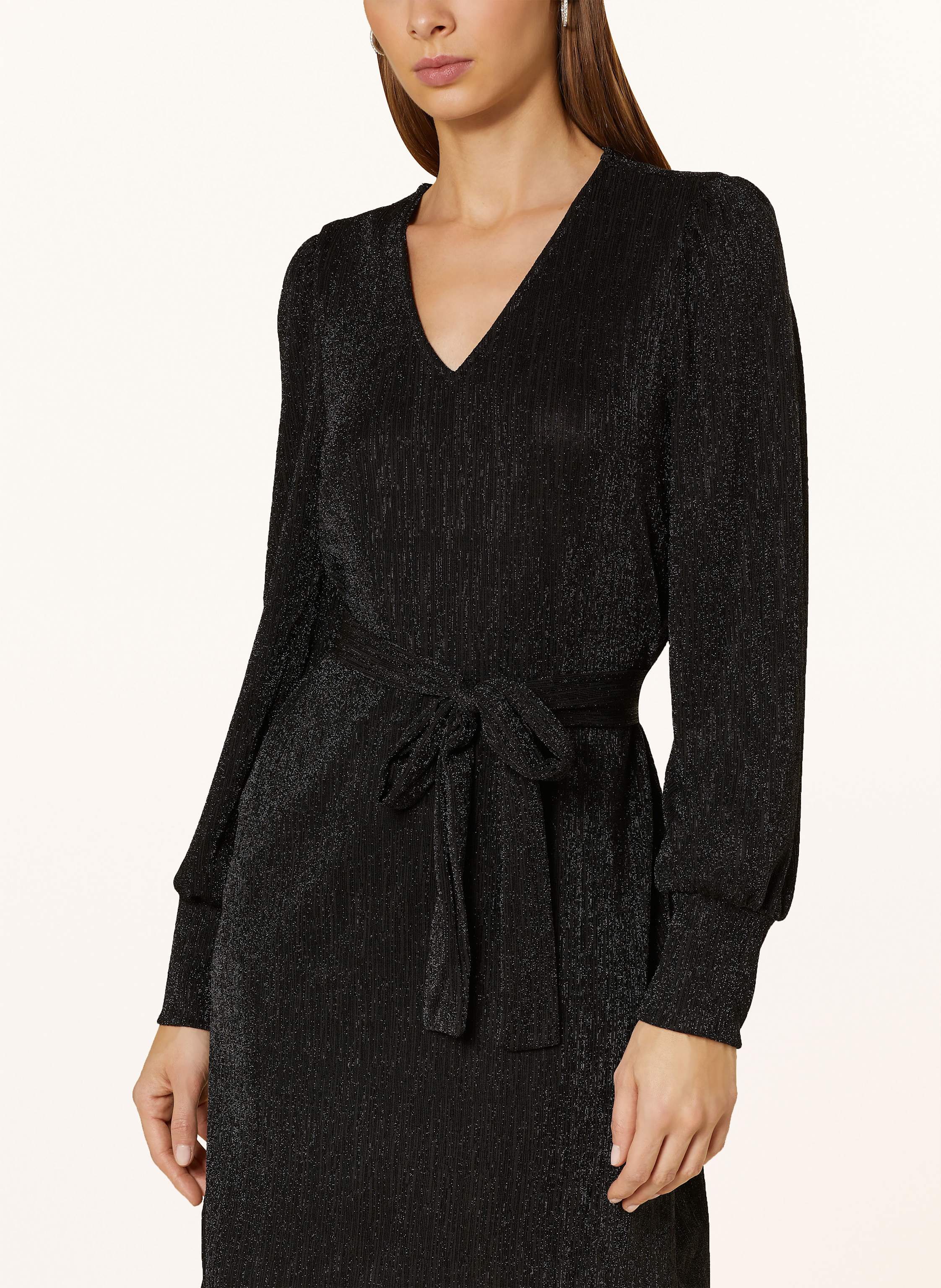 Thumbnail - Selected Femme Kleid Mit Glitzergarn schwarz