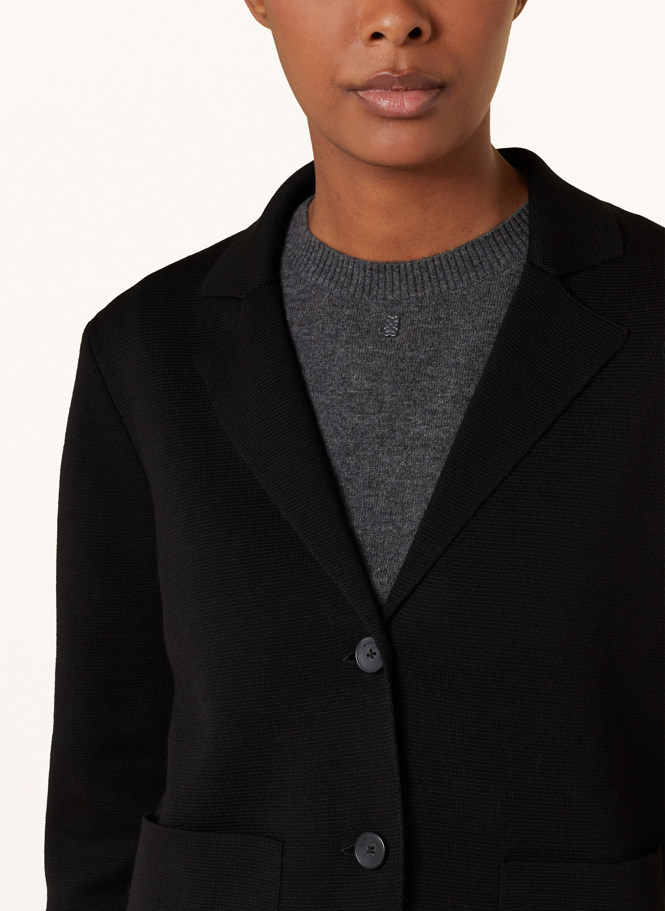 Thumbnail - Maerz Muenchen Strickblazer schwarz