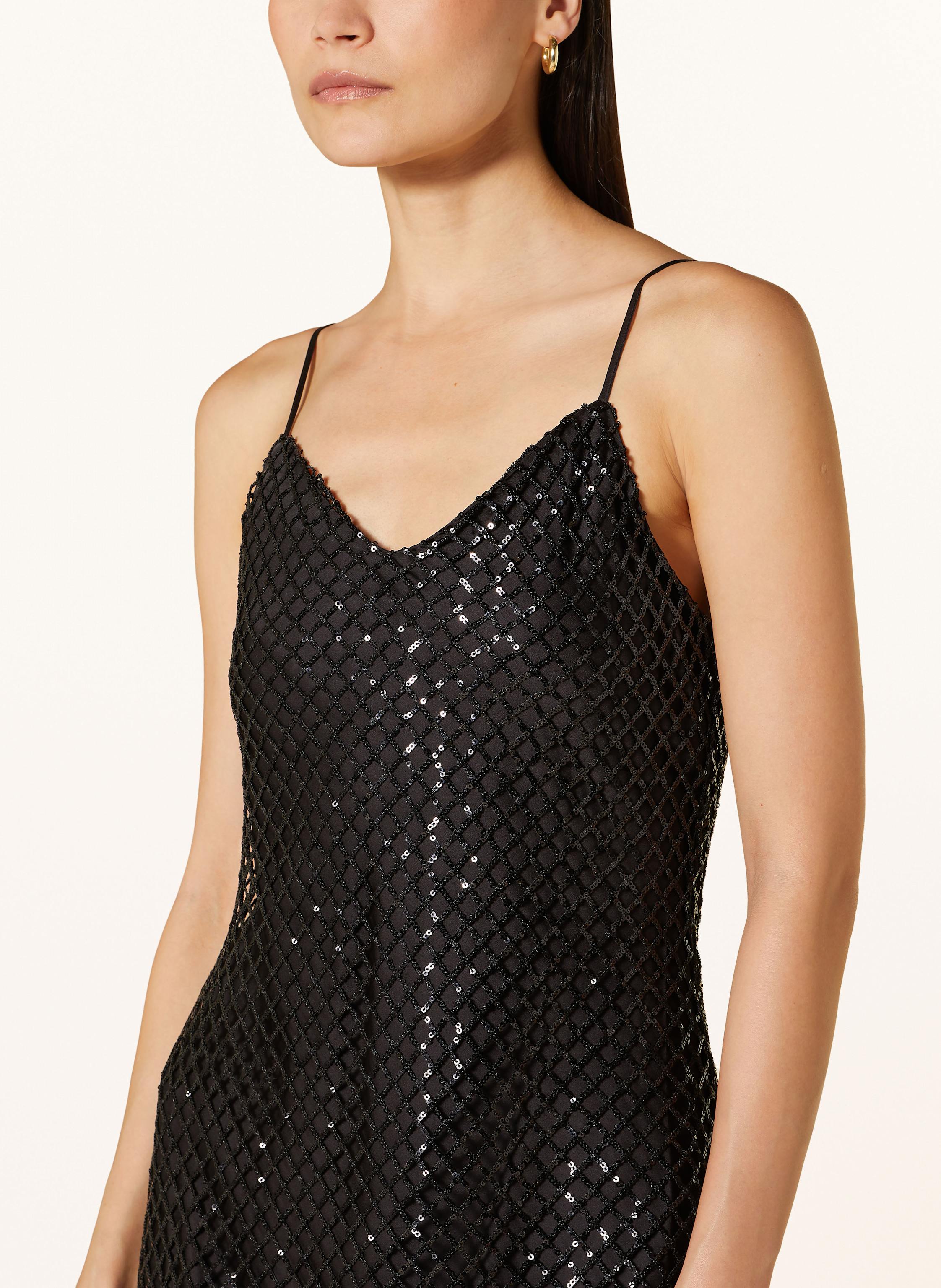 Thumbnail - Allsaints Kleid Chantelle Mit Pailletten schwarz