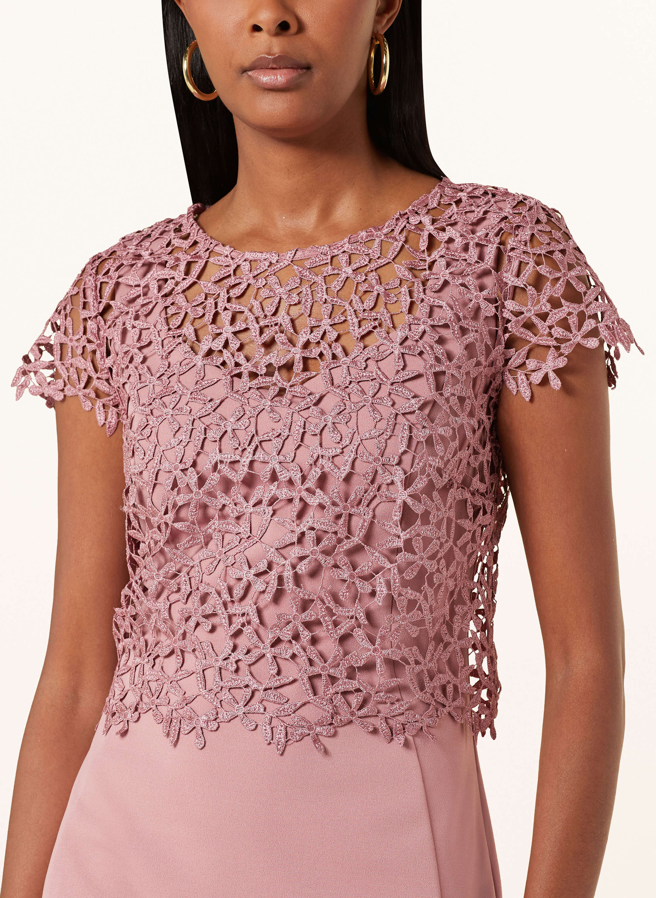 Thumbnail - Vera Mont Cocktailkleid Mit Lochspitze rosa