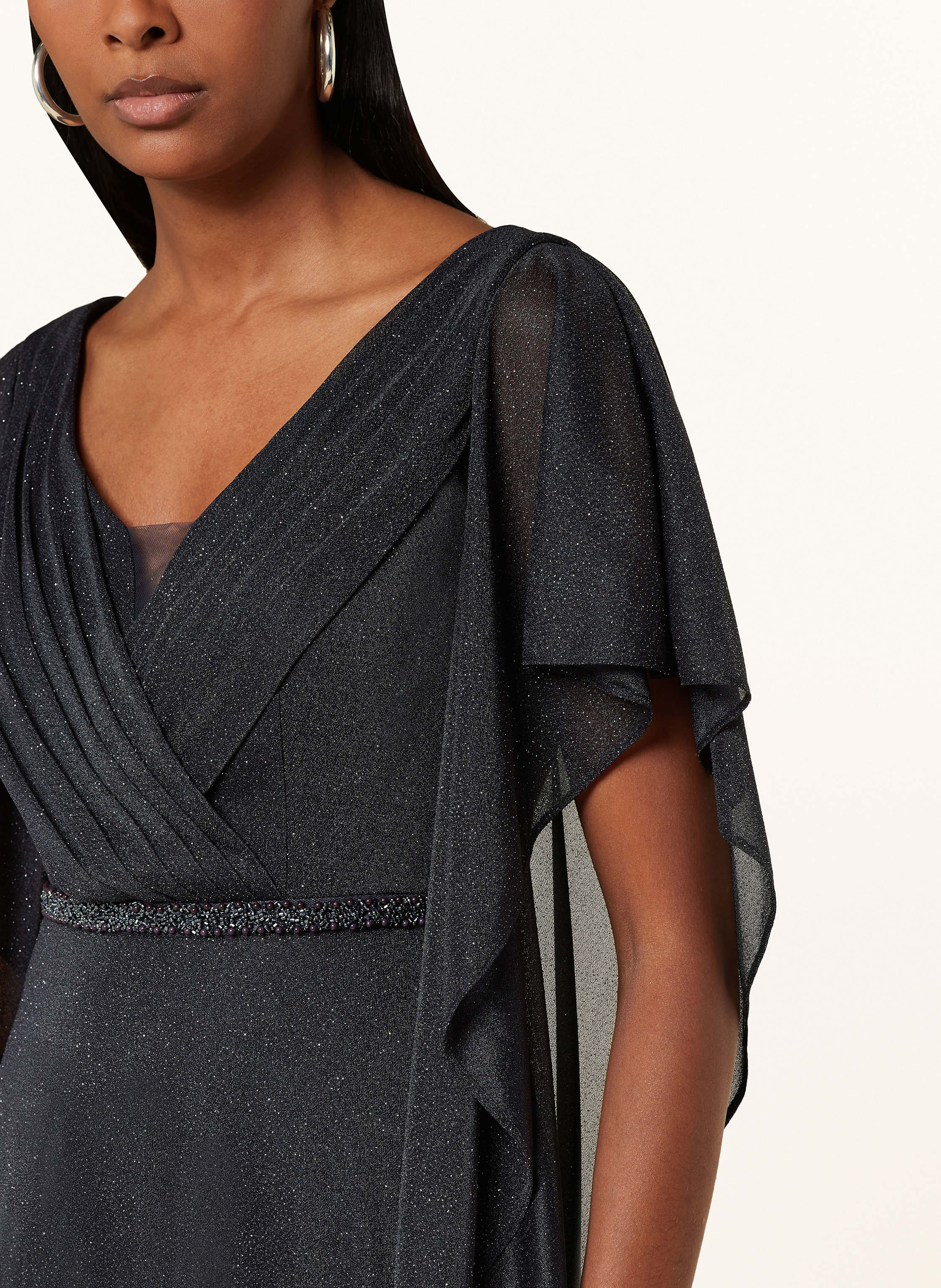 Thumbnail - Vera Mont Abendkleid Mit Volants Und Schmucksteinen blau