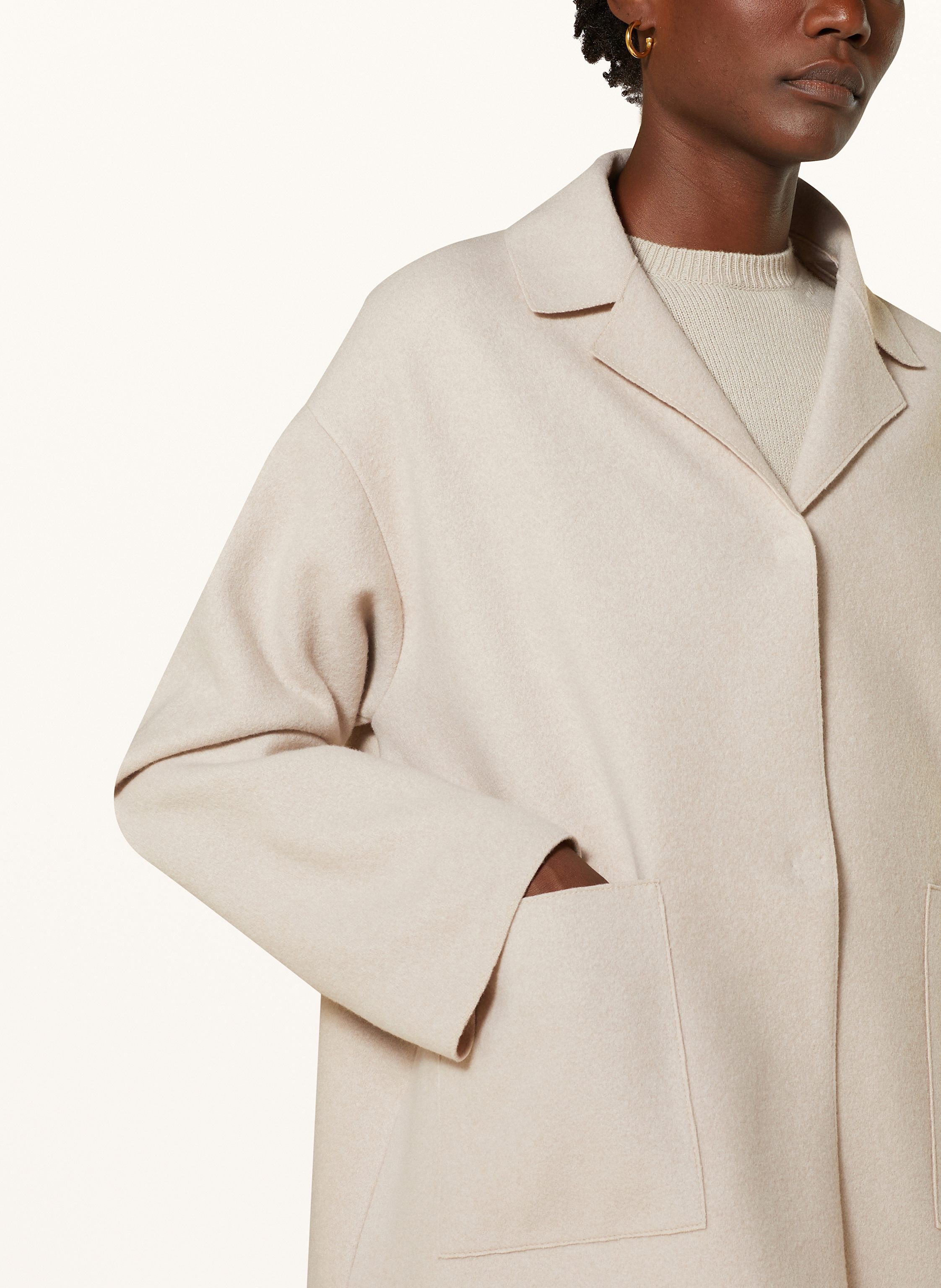 Thumbnail - Lunaria Cashmere Overjacket Aus Cashmere beige
